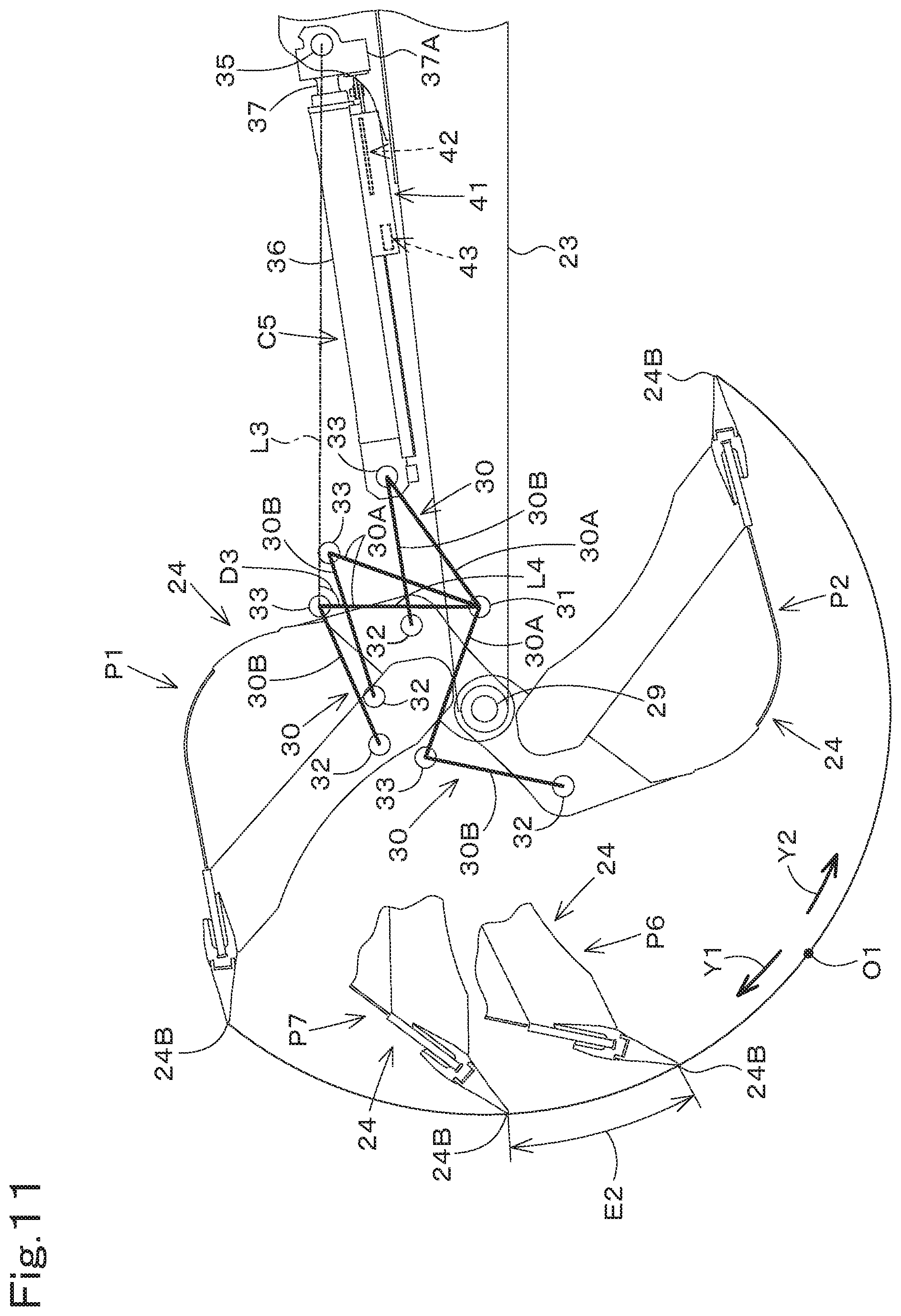 Patent US12410578 Figure 11 – Working machine