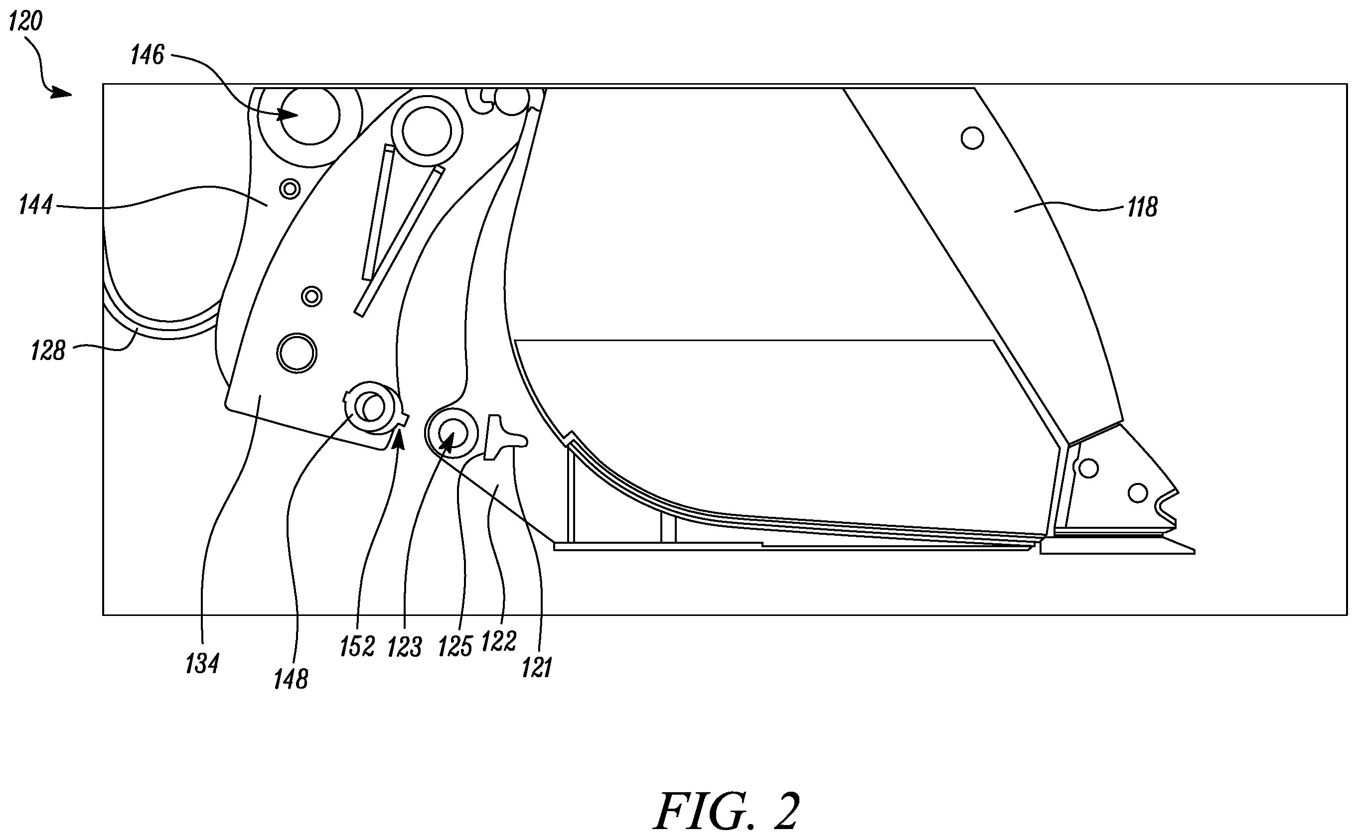 Patent US12410579 Figure 2 – Coupler unit for work machine