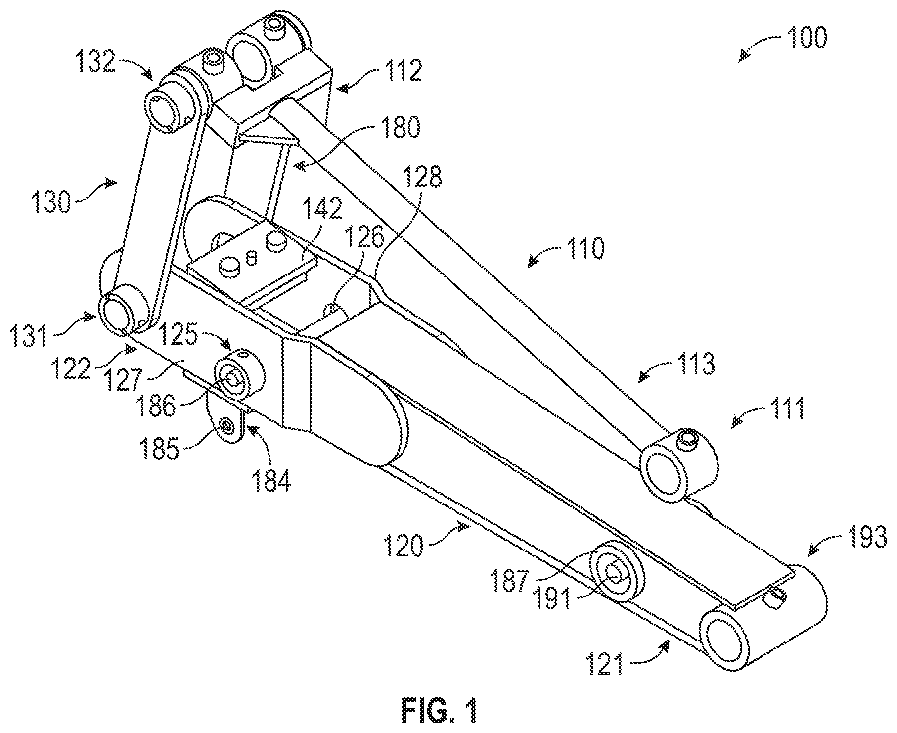 Patent US12410580 Figure 1 – Excavator boom extension