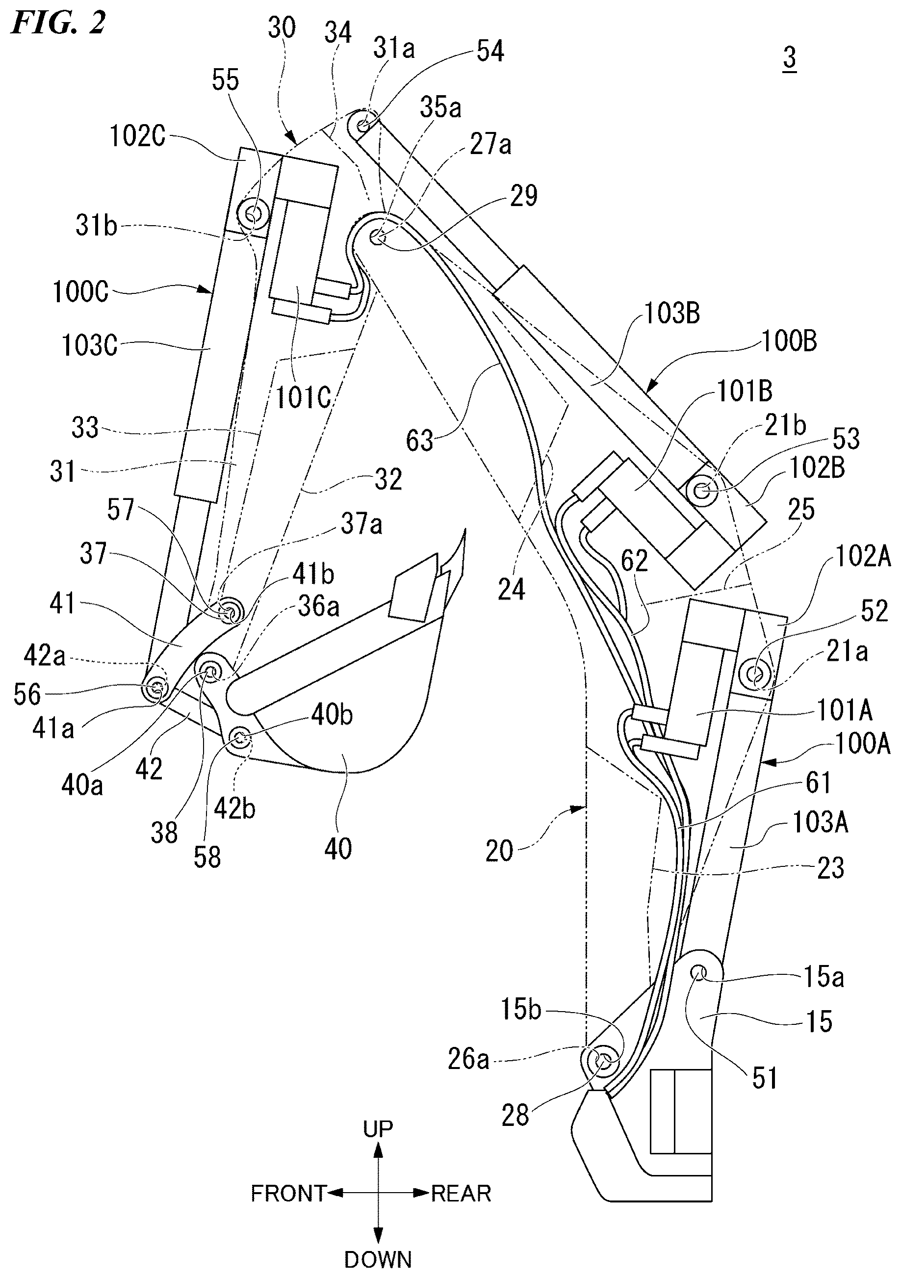Patent US12410581 Figure 2 – Electric cylinder and work machine
