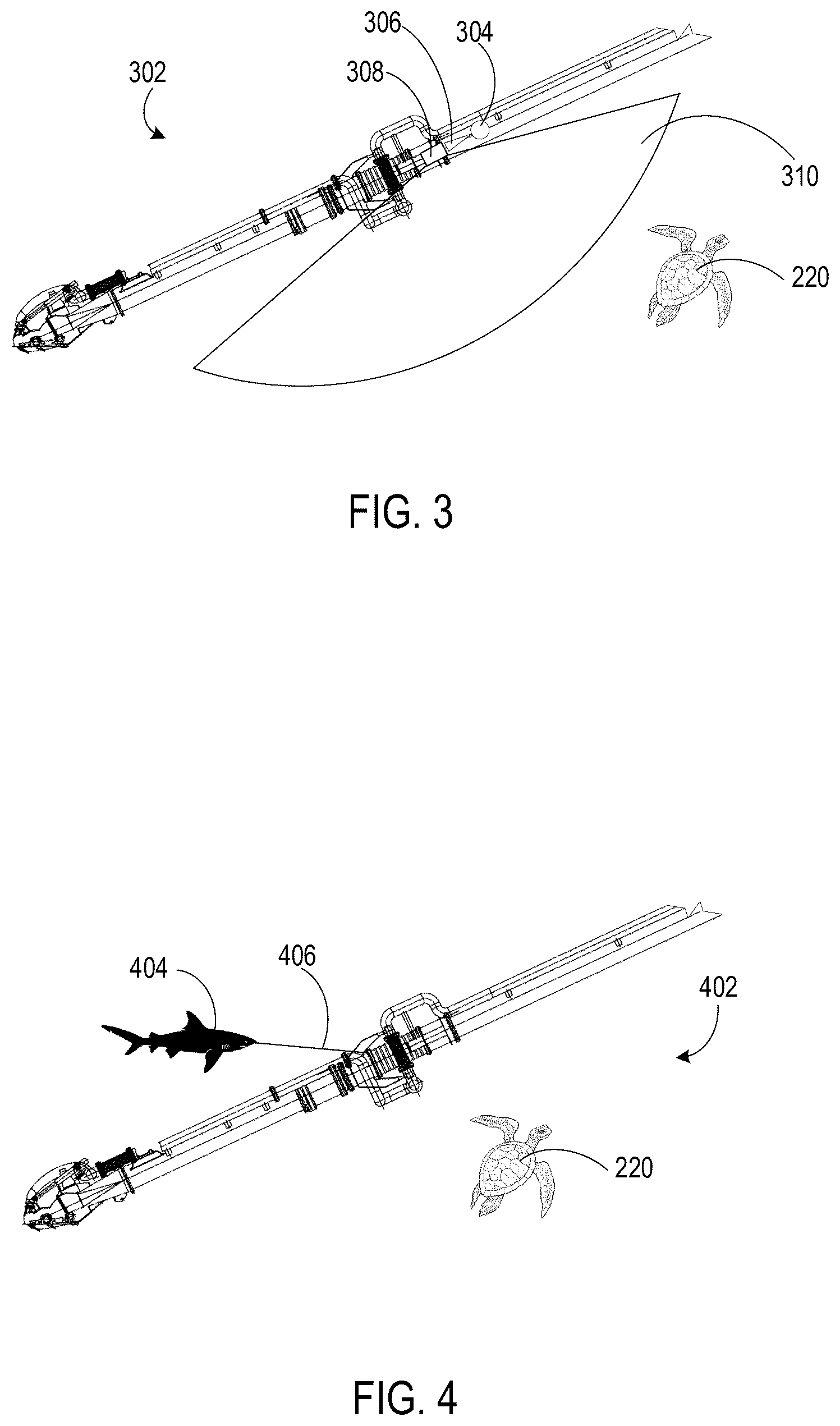 Patent US12410584 Figure 3 – Visual cues to reduce marine life mortality during a dredging operation