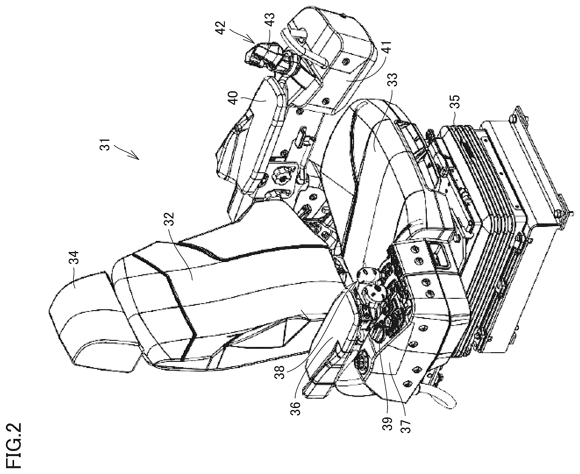 Patent US12410585 Figure 2 – Work machine