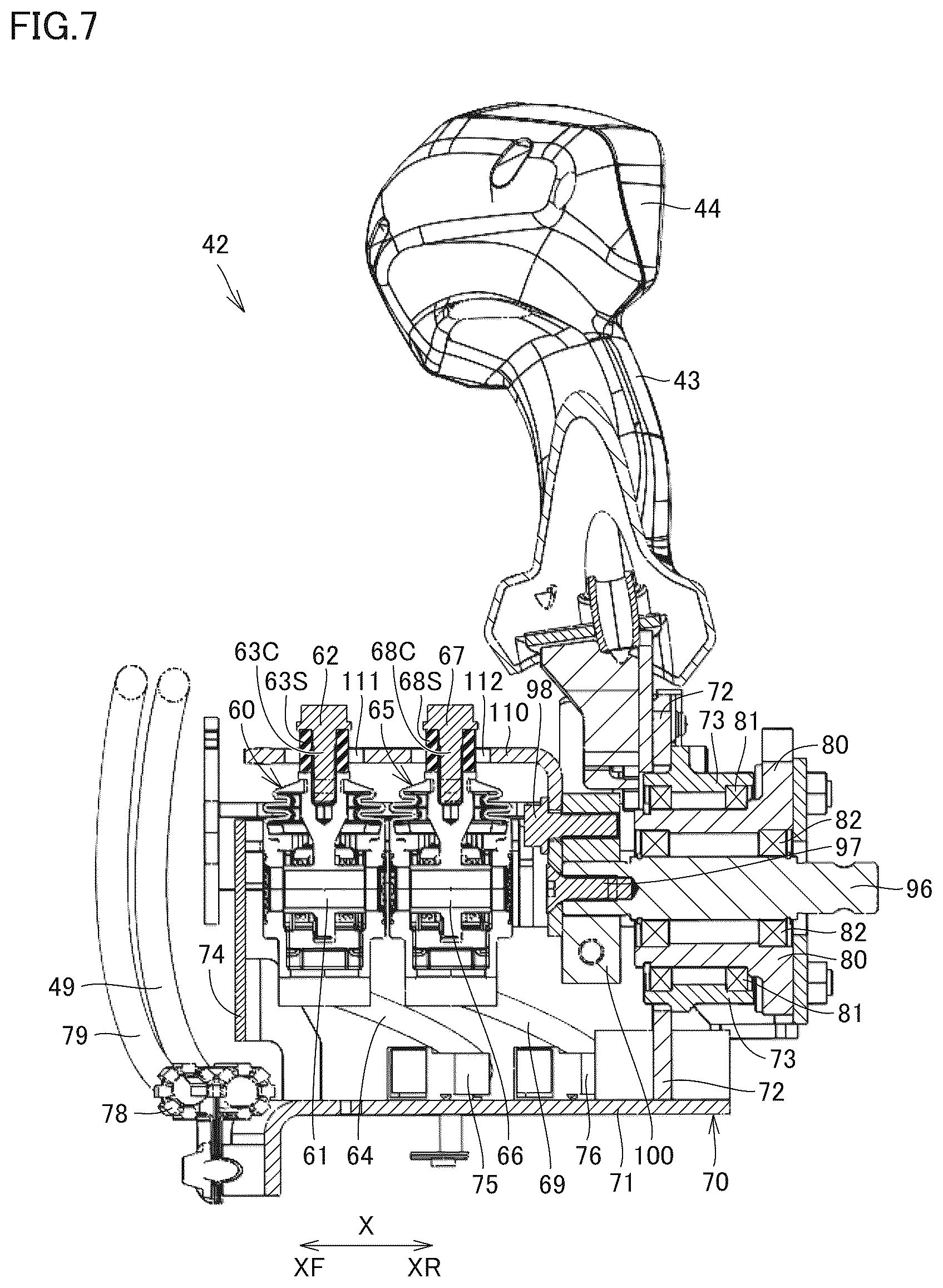 Patent US12410585 Figure 7 – Work machine