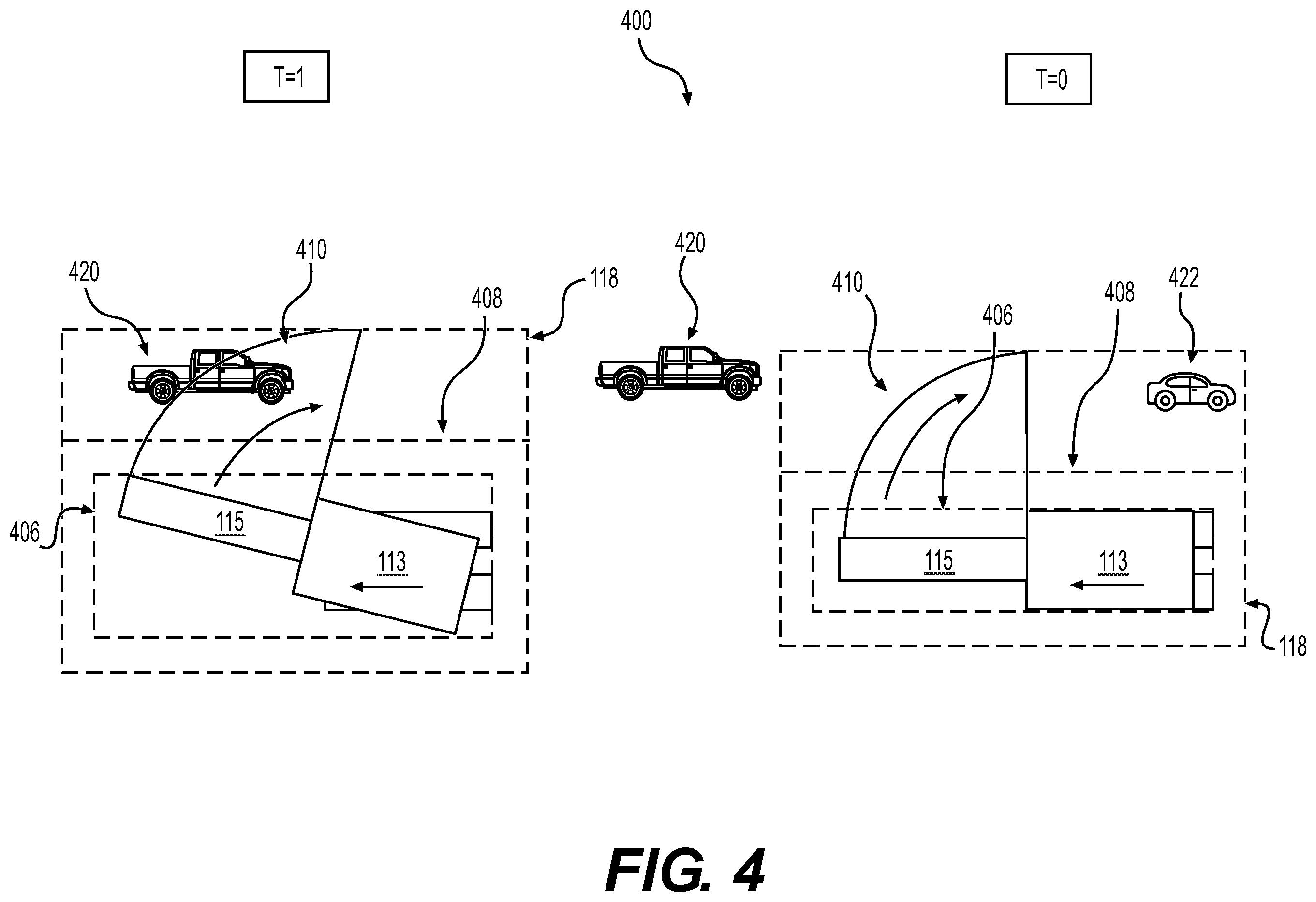 Patent US12410586 Figure 4 – Systems and methods for collision avoidance for shape changing machines