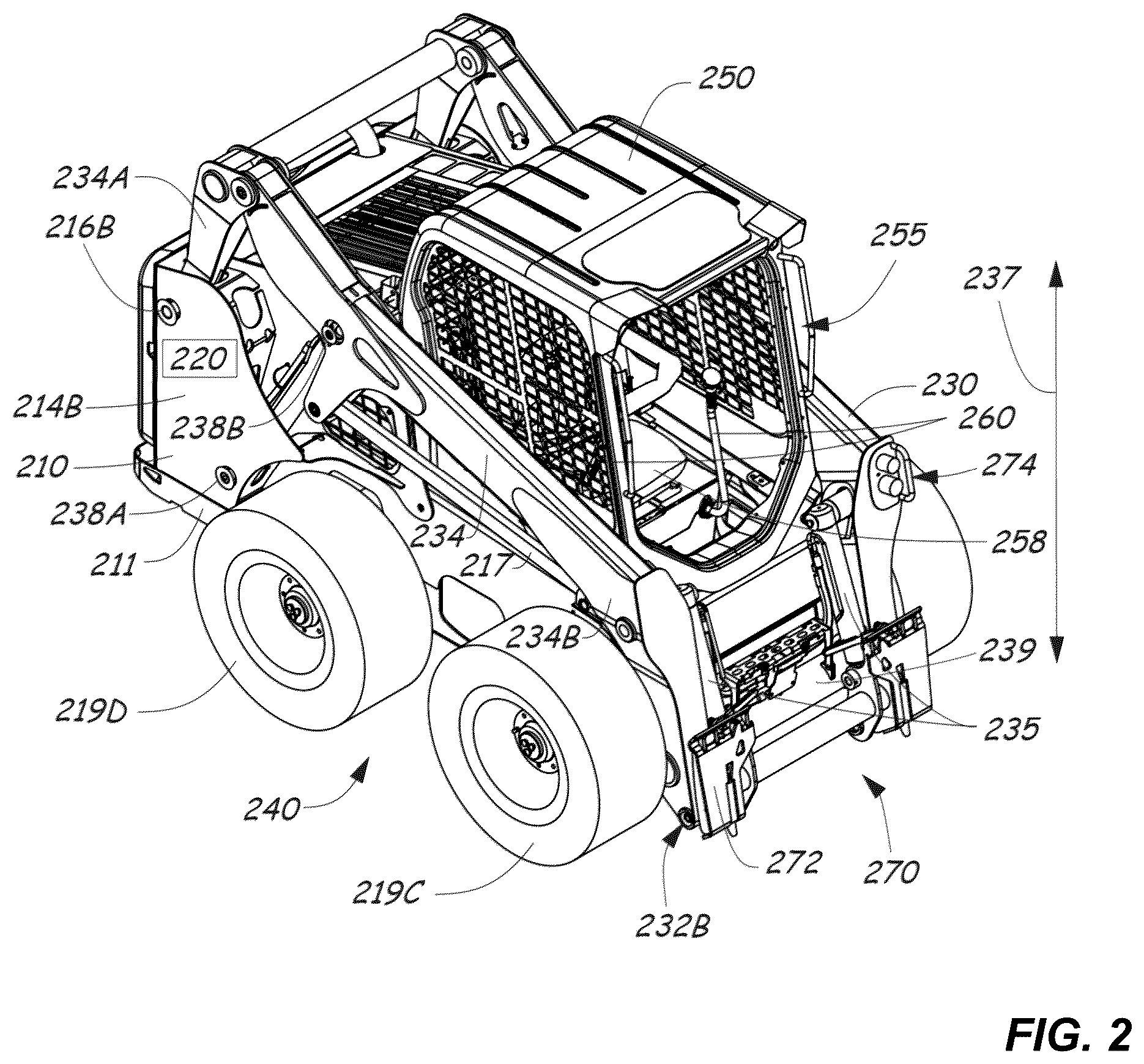 Patent US12410587 Figure 2 – Remote feature activation in power machines