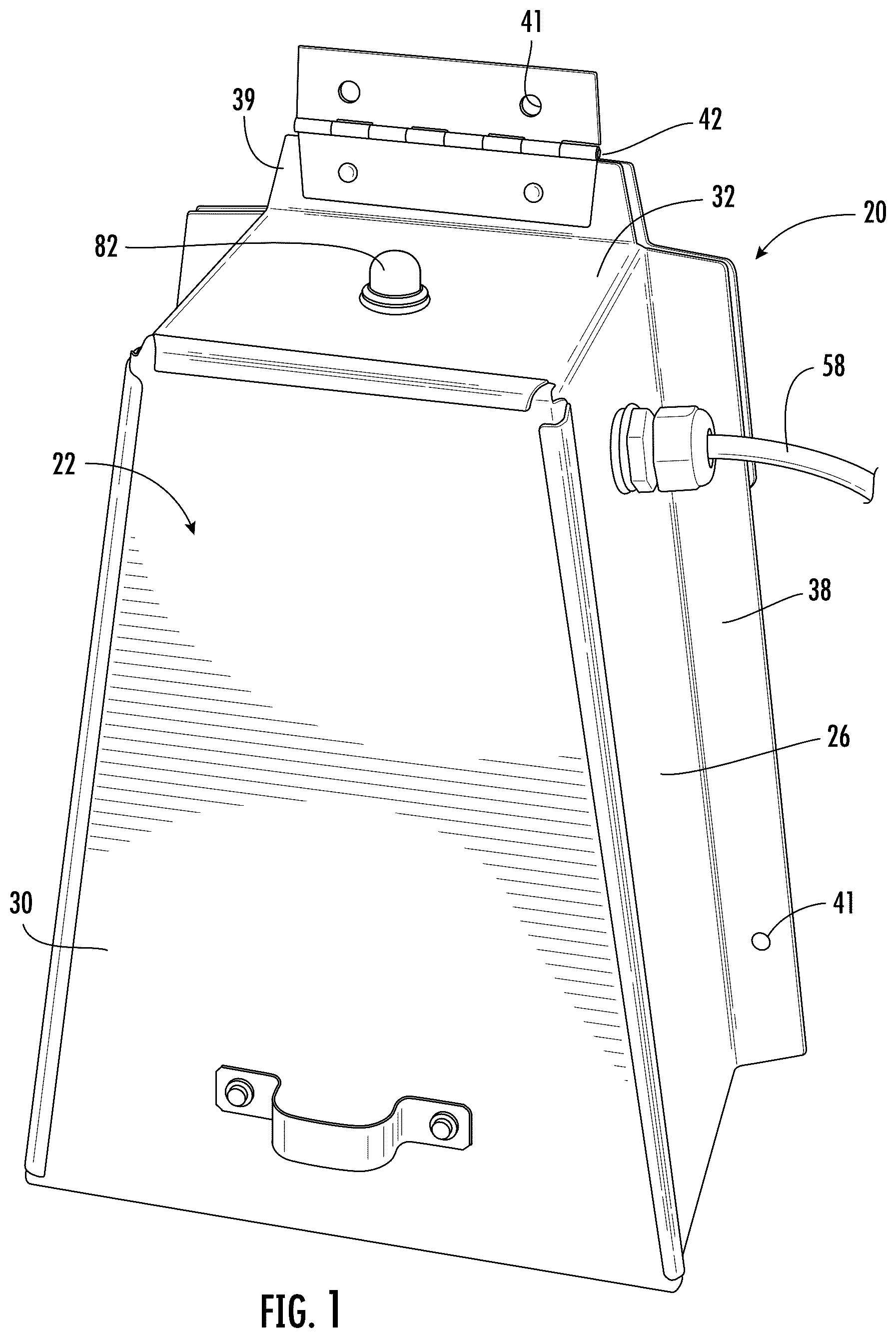 Patent US12410591 Figure 1 – Housing for drain outlet