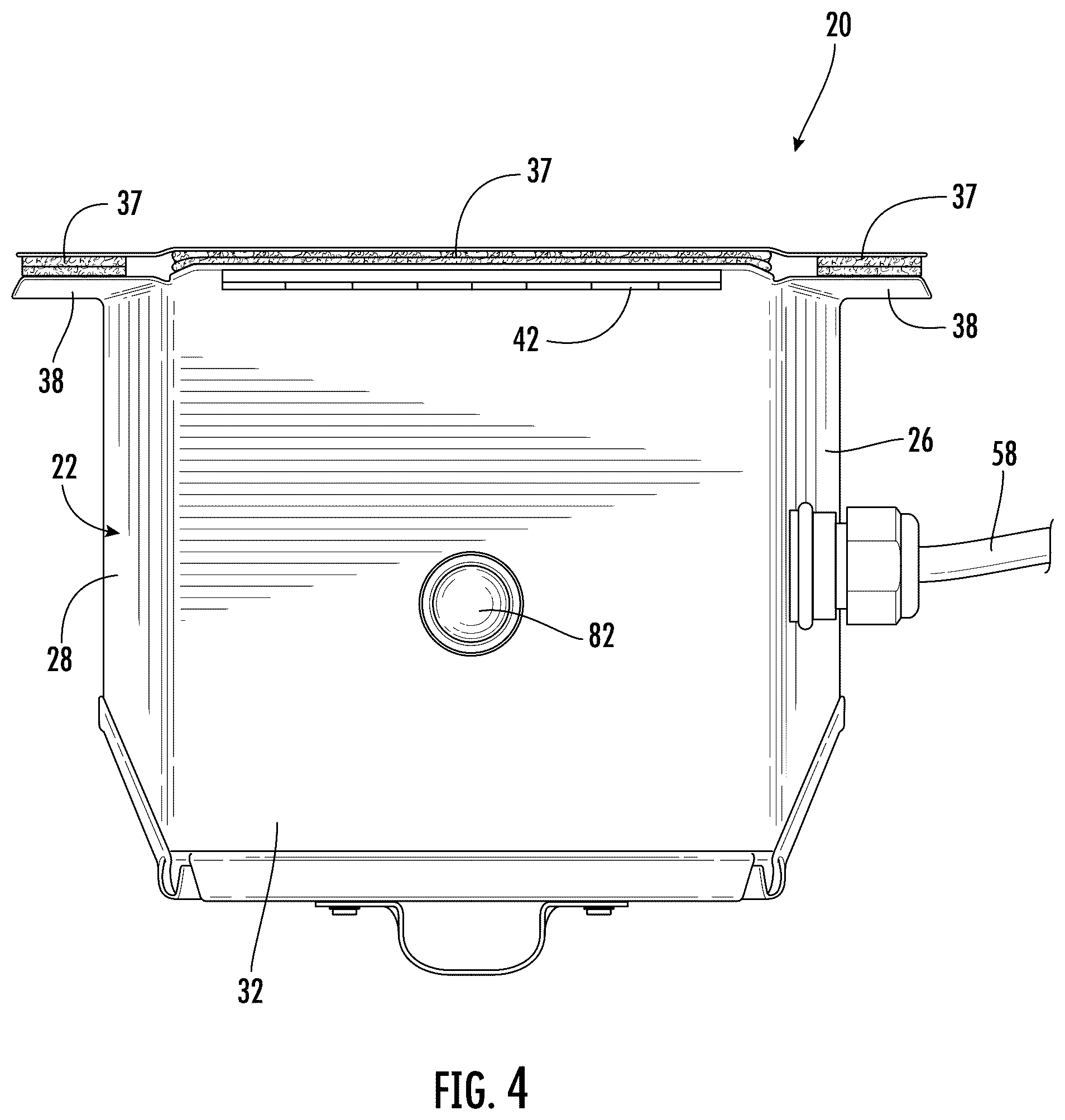 Patent US12410591 Figure 4 – Housing for drain outlet