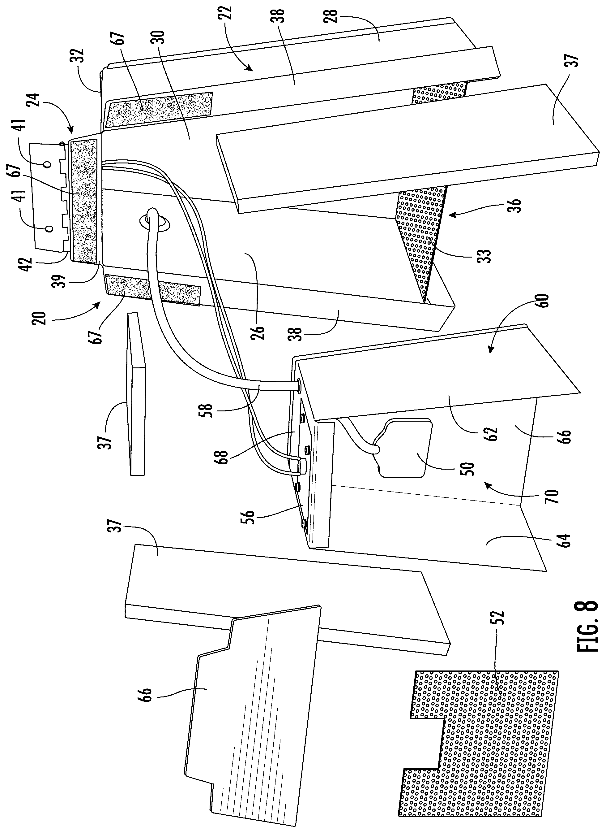 Patent US12410591 Figure 8 – Housing for drain outlet