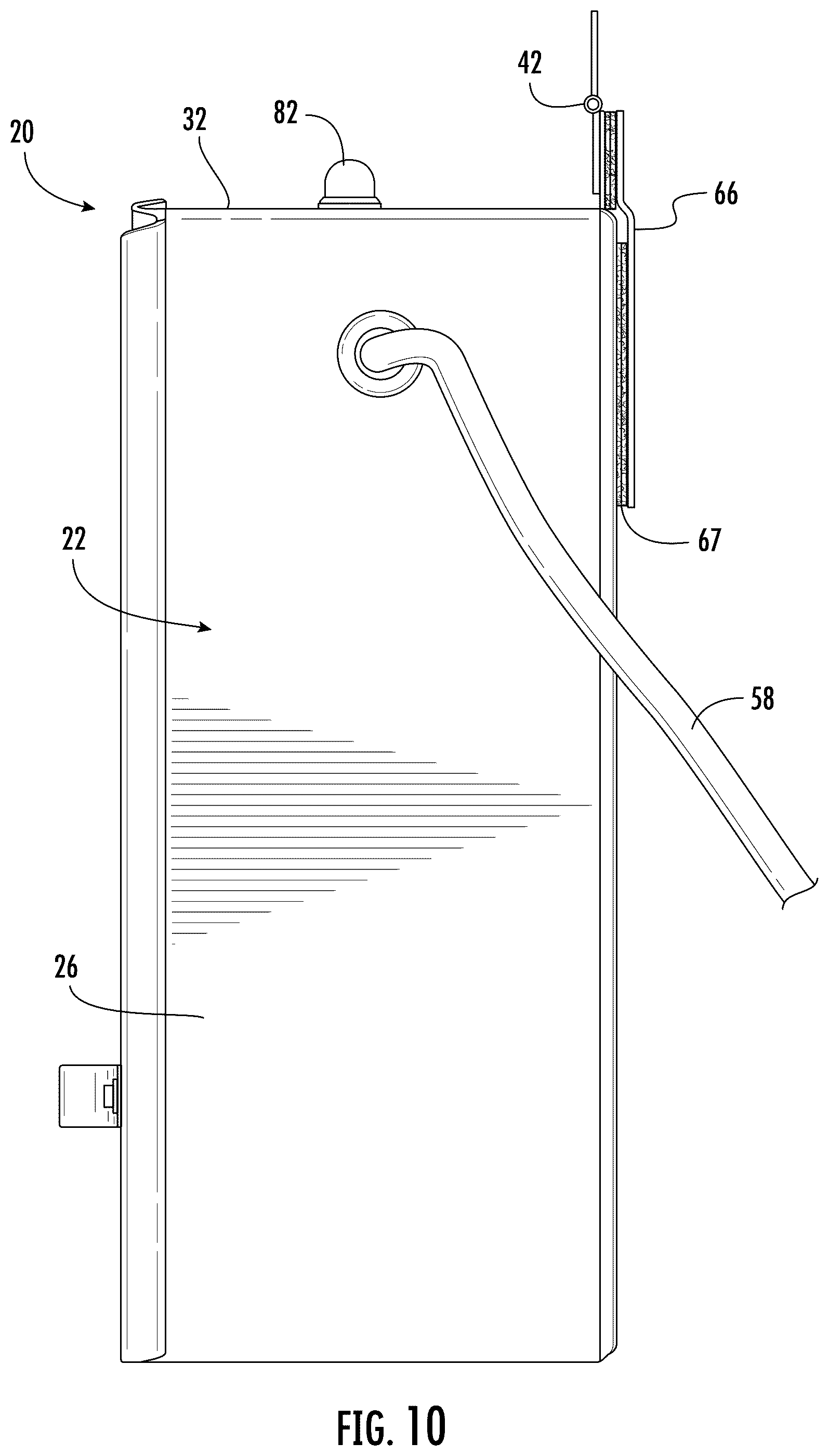 Patent US12410591 Figure 10 – Housing for drain outlet