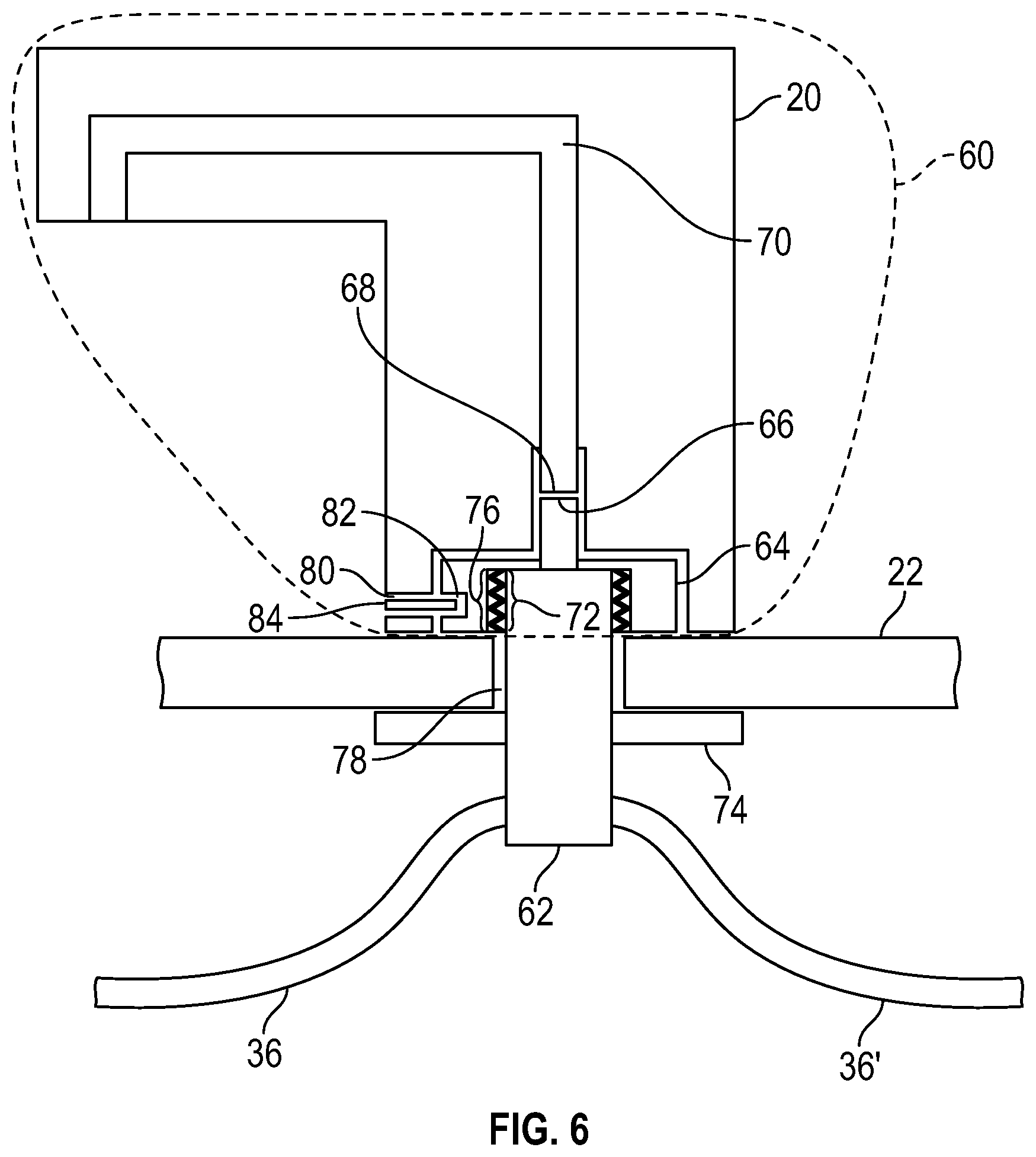 Patent US12410593 Figure 7 – Mounting assembly for use with a plumbing fixture