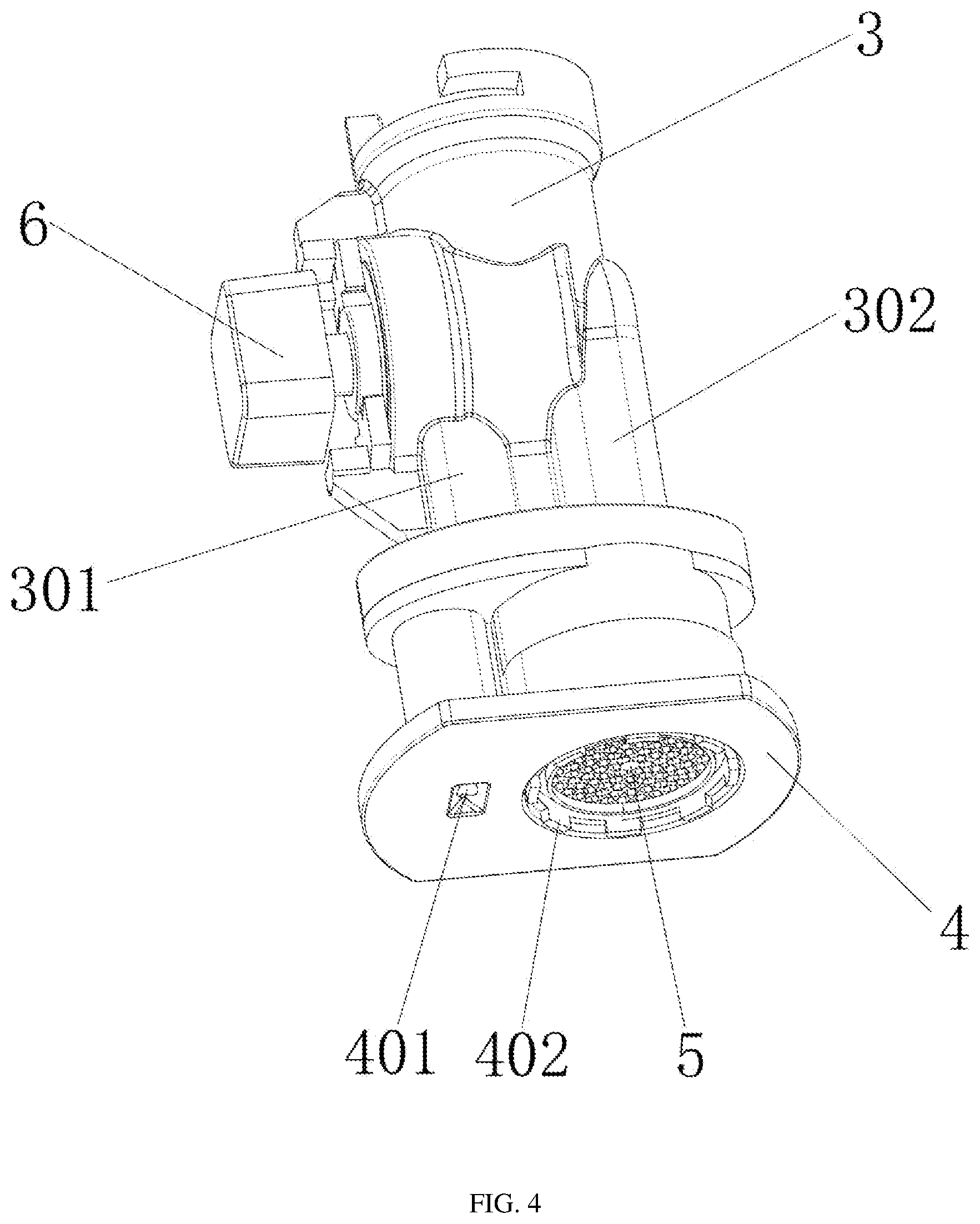 Patent US12410594 Figure 4 – Faucet structure