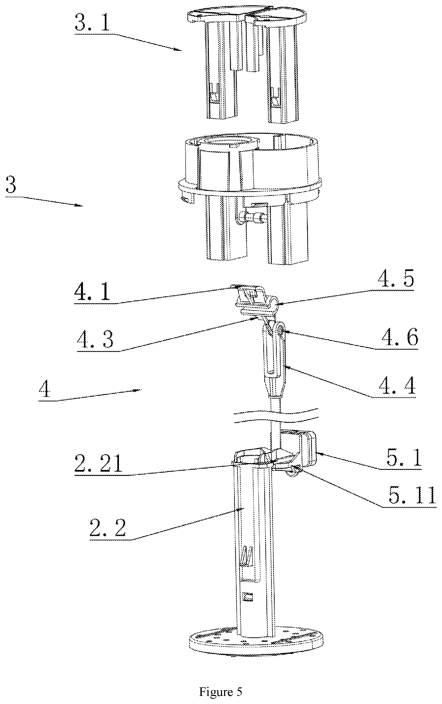 Patent US12410597 Figure 5 – Dual-control flushing device