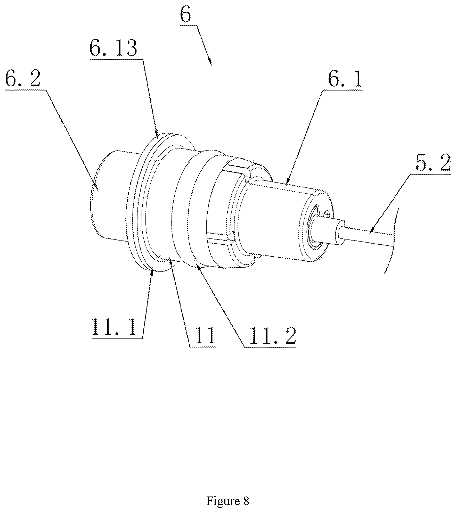 Patent US12410597 Figure 8 – Dual-control flushing device