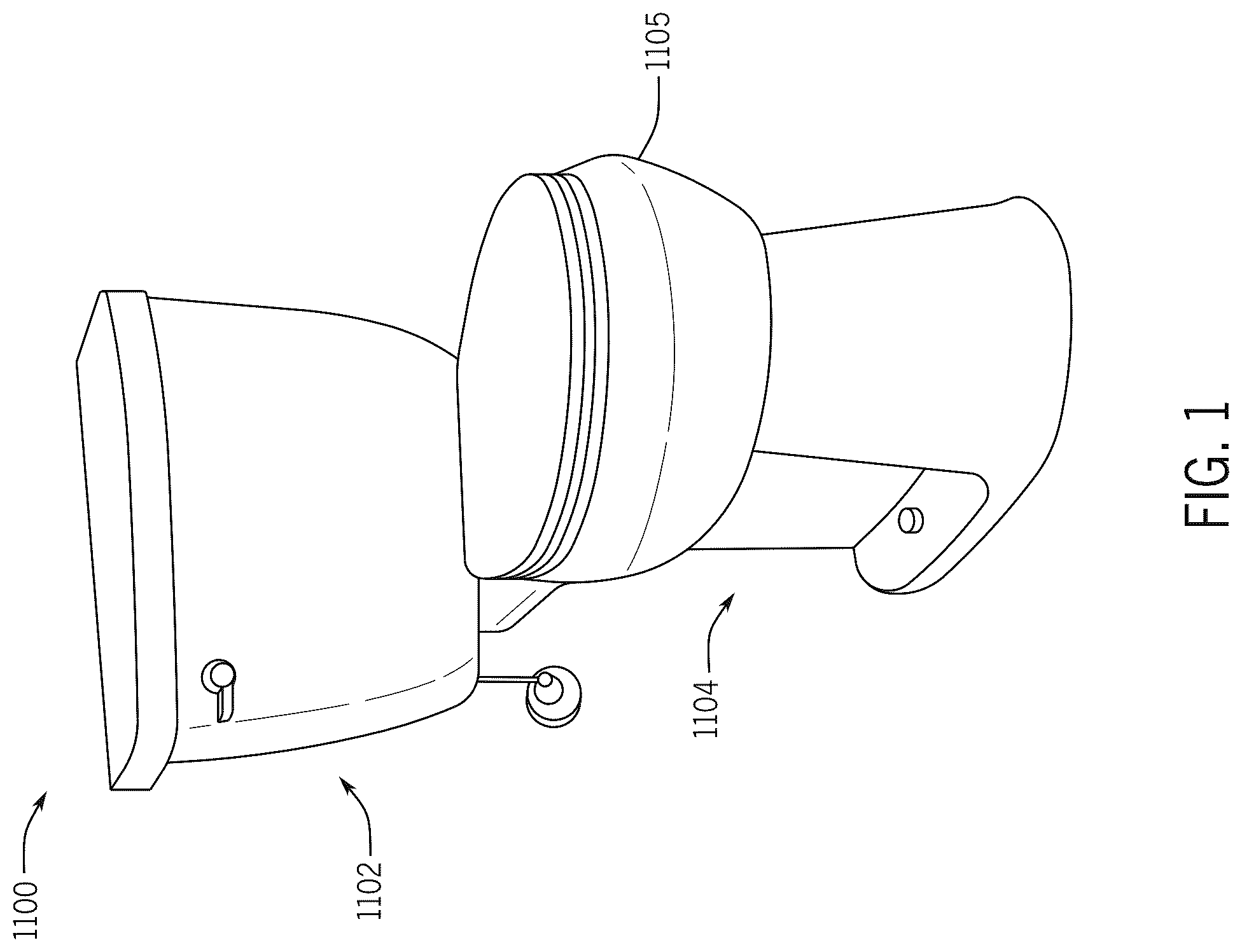 Patent US12410600 Figure 1 – Toilet with canned sump