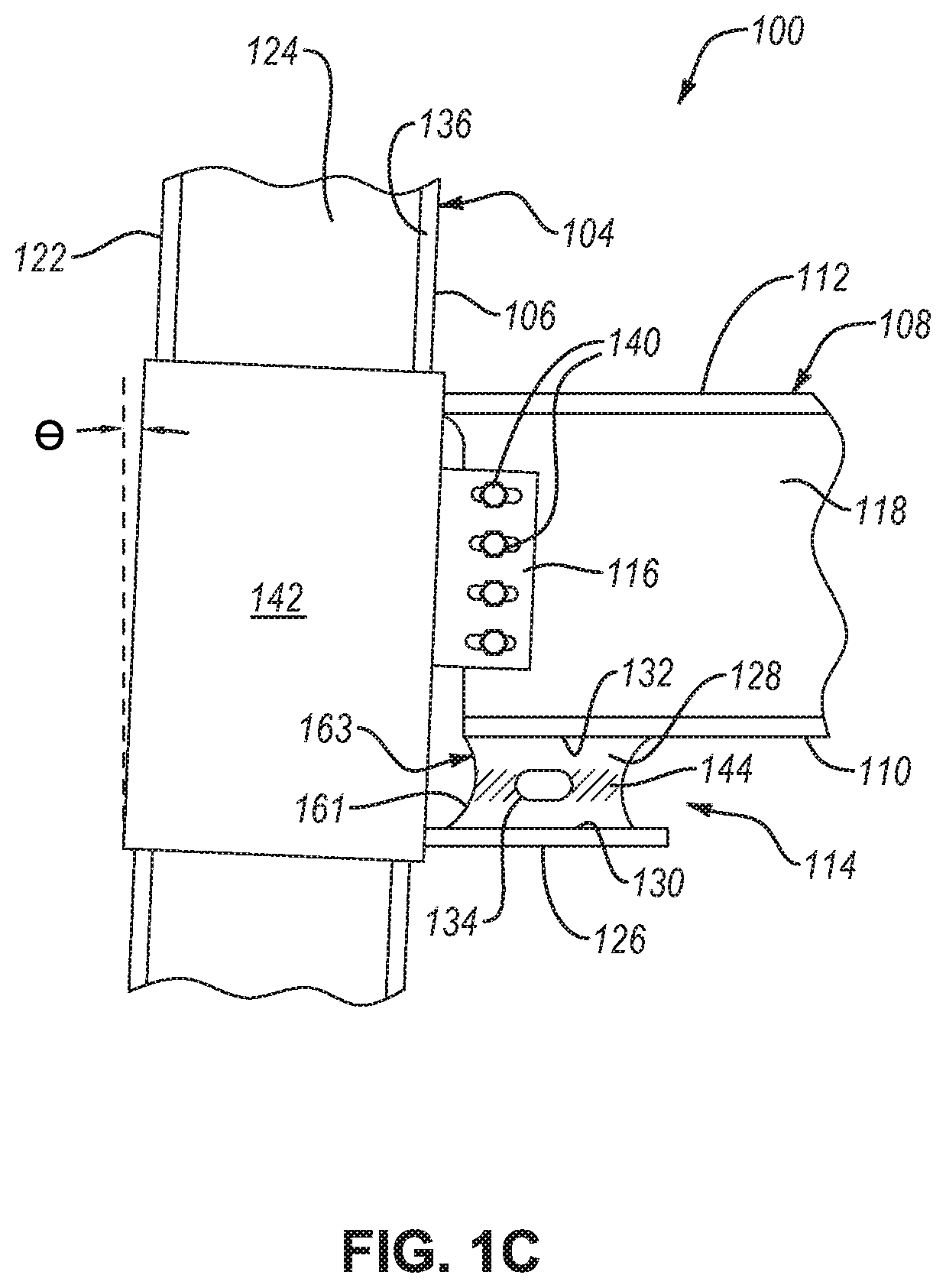 Patent US12410603 Figure 2 – Column-to-beam connection systems including a shear component