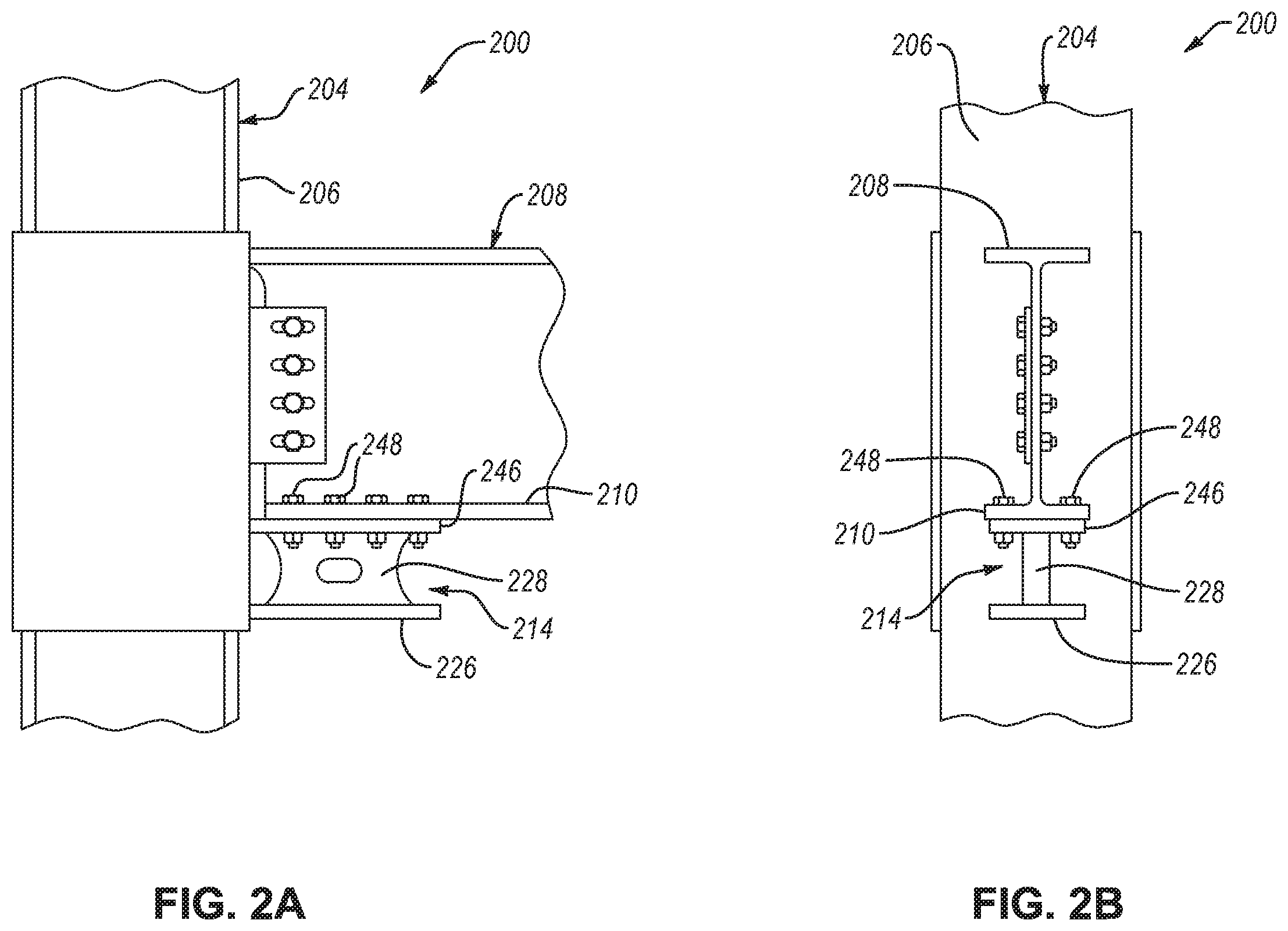 Patent US12410603 Figure 3 – Column-to-beam connection systems including a shear component
