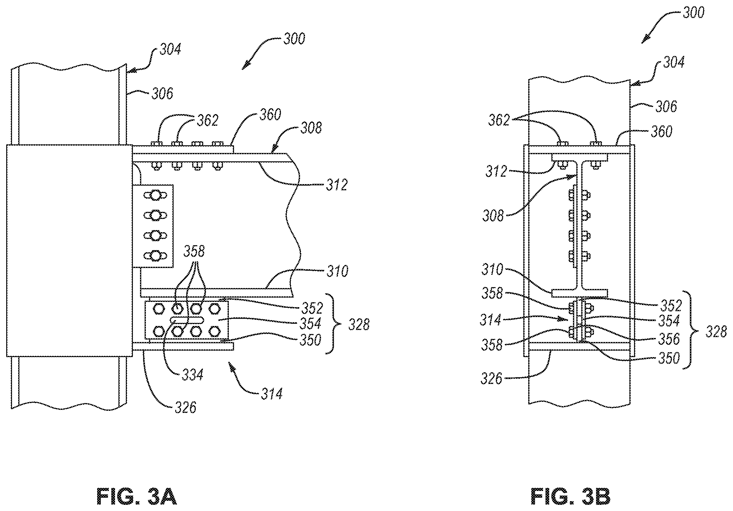Patent US12410603 Figure 4 – Column-to-beam connection systems including a shear component
