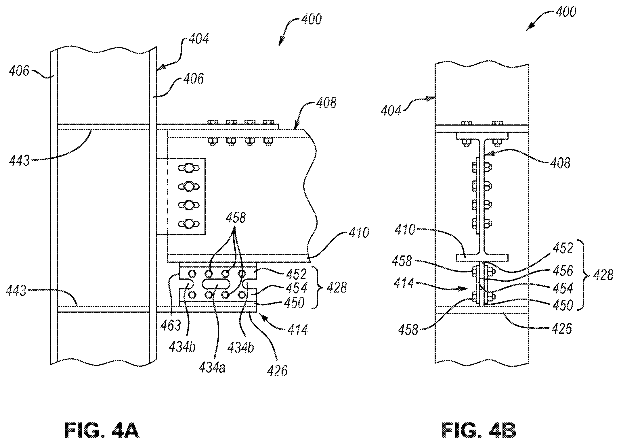 Patent US12410603 Figure 6 – Column-to-beam connection systems including a shear component
