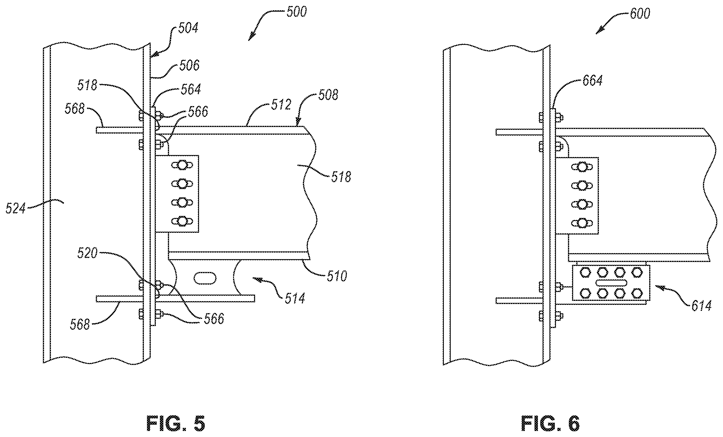 Patent US12410603 Figure 7 – Column-to-beam connection systems including a shear component