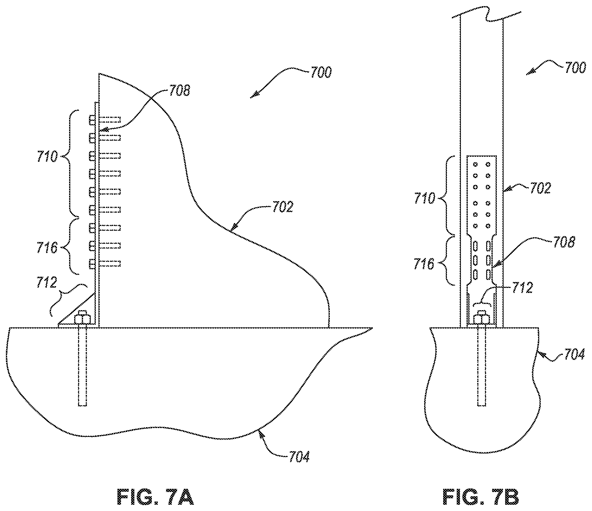 Patent US12410604 Figure 7 – Structural fuses configured to yield in tension and compression and structures including the same