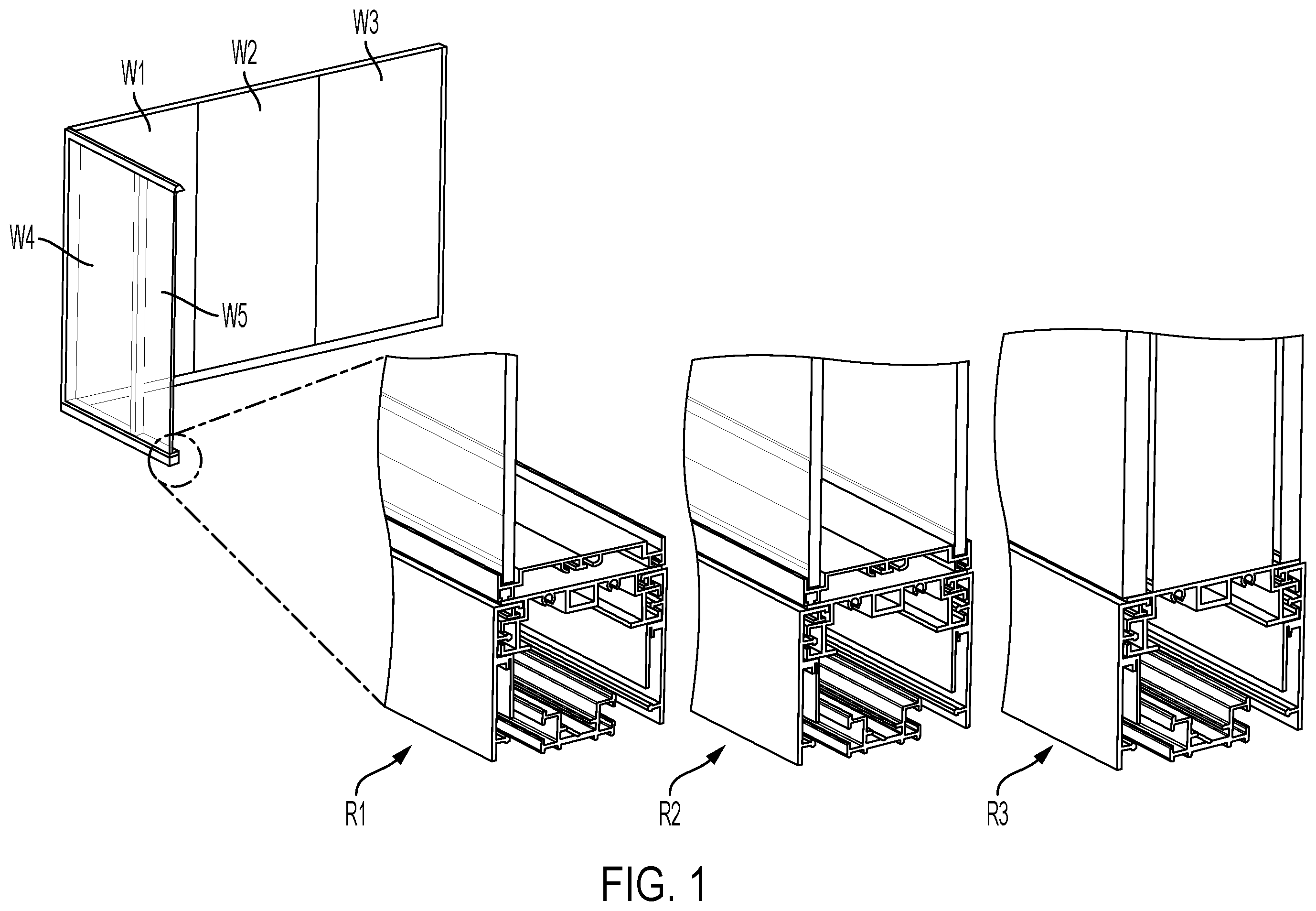 Patent US12410611 Figure 1 – Pre-assembled internal frame for modular wall section