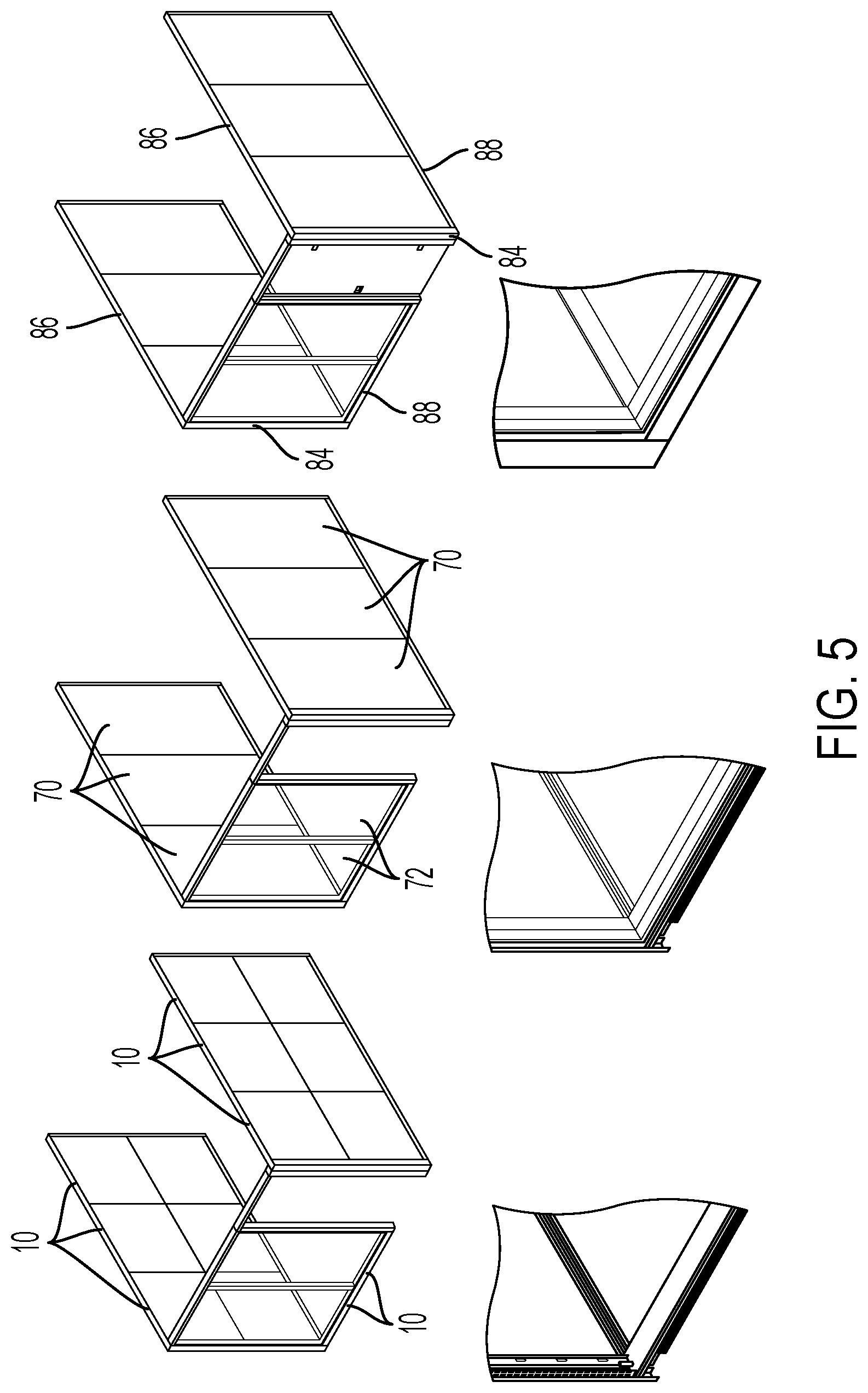 Patent US12410611 Figure 5 – Pre-assembled internal frame for modular wall section