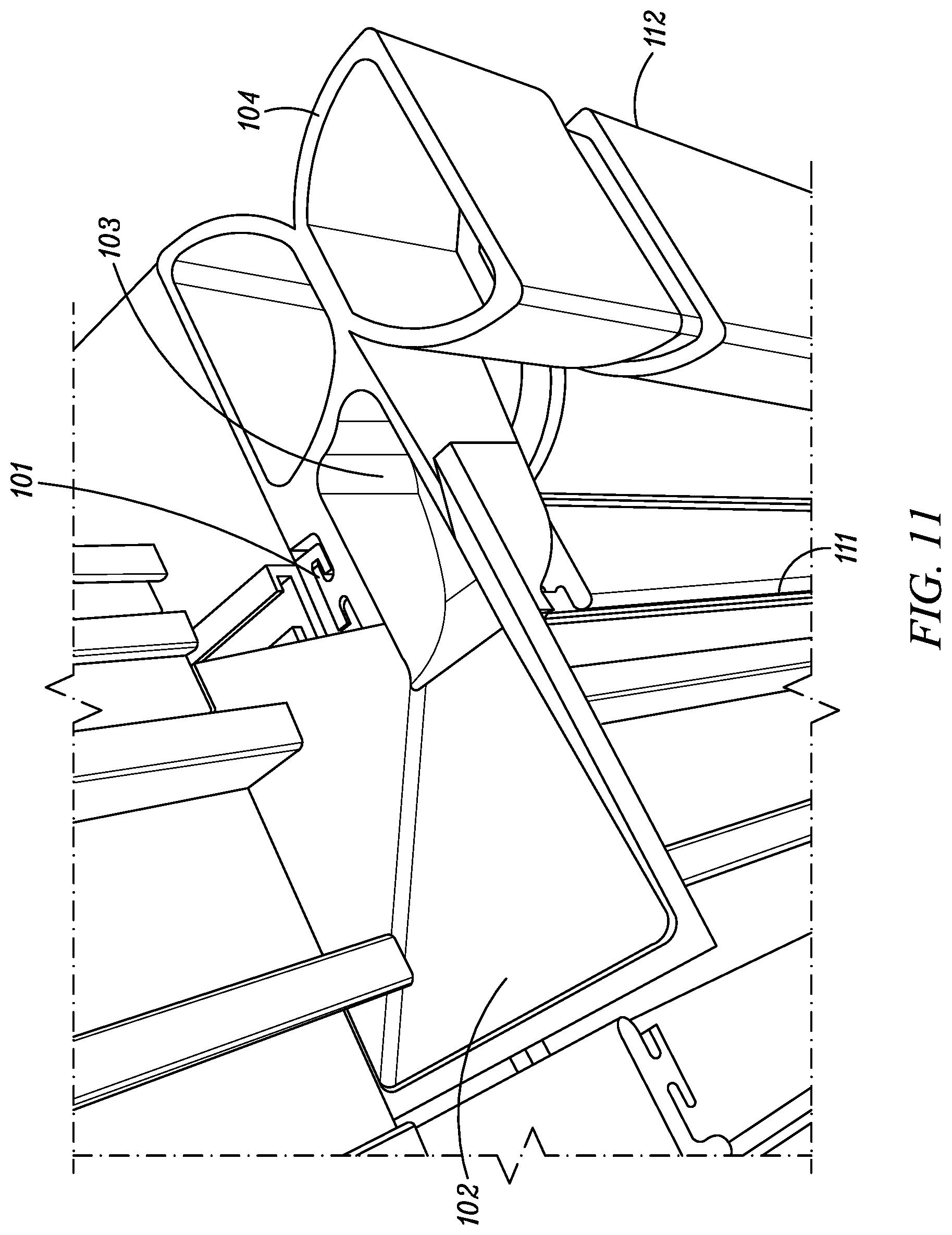 Patent US12410612 Figure 7 – Wall panel module comprising dual gasket assembly