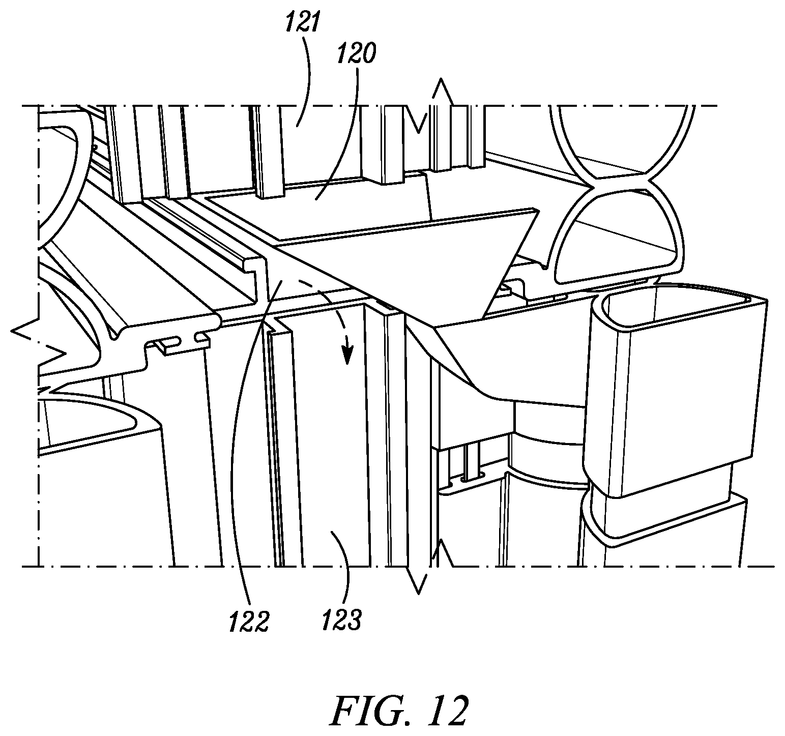 Patent US12410612 Figure 8 – Wall panel module comprising dual gasket assembly