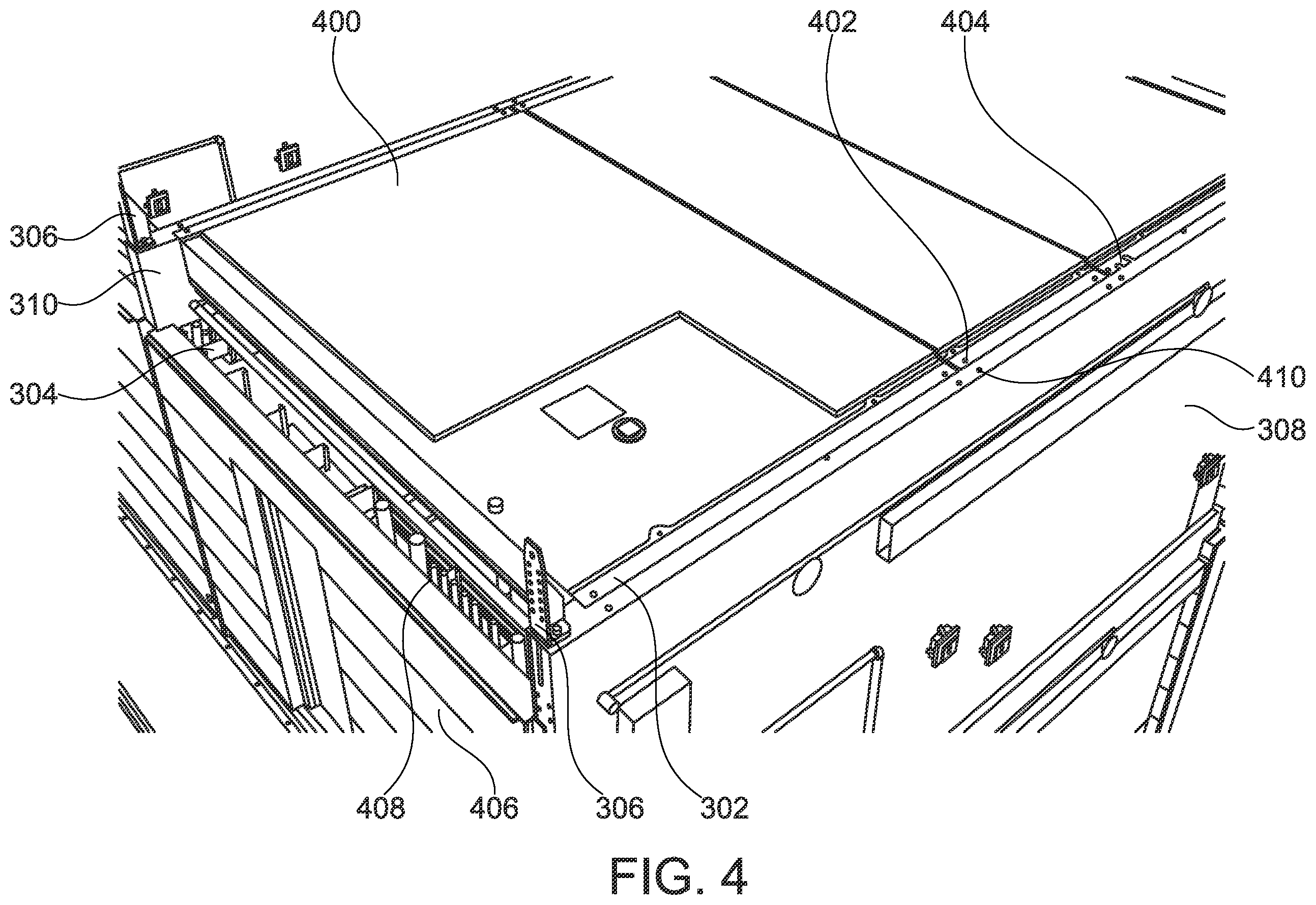 Patent US12410613 Figure 4 – Pre-manufactured load bearing walls for a multi-story building