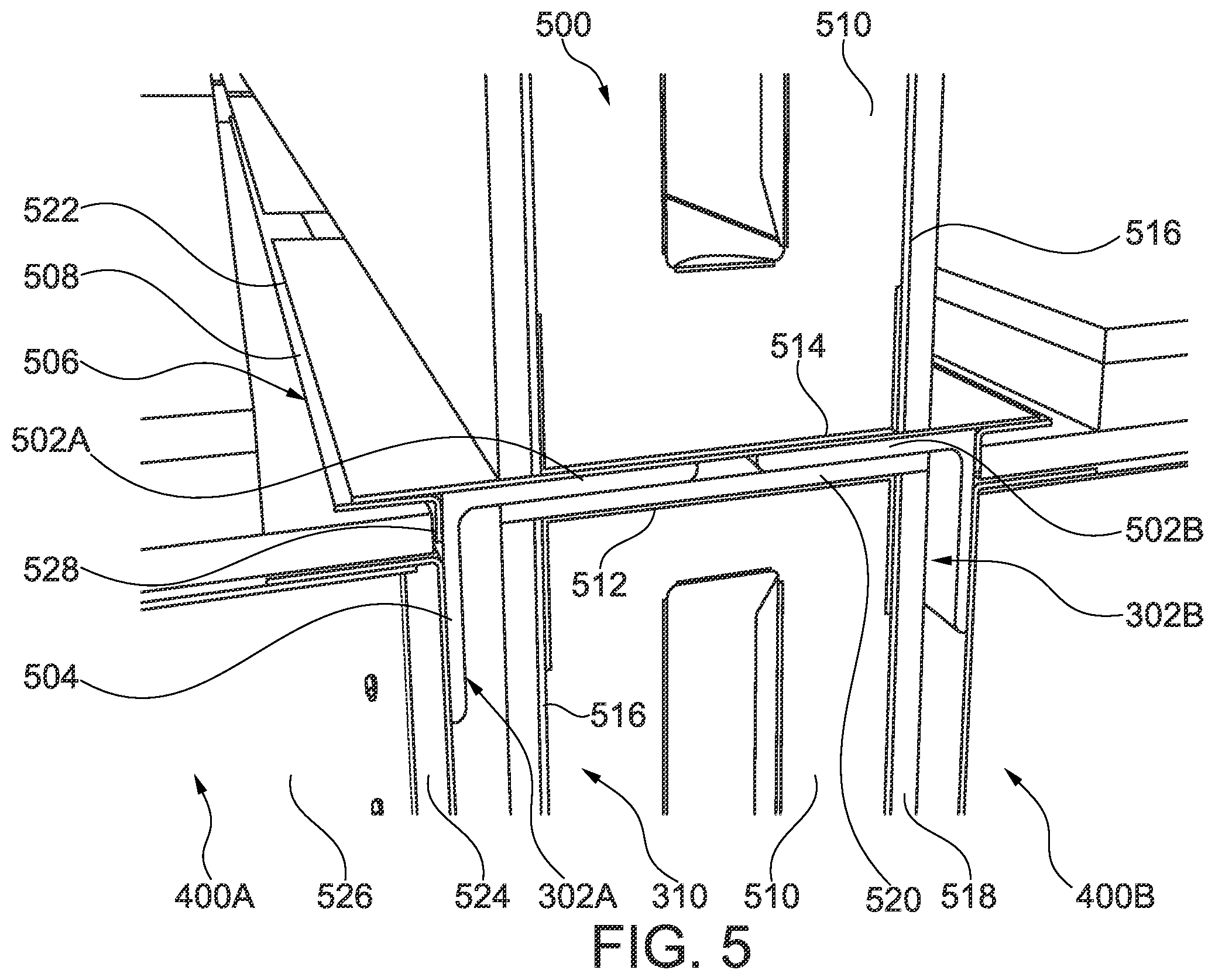 Patent US12410613 Figure 5 – Pre-manufactured load bearing walls for a multi-story building
