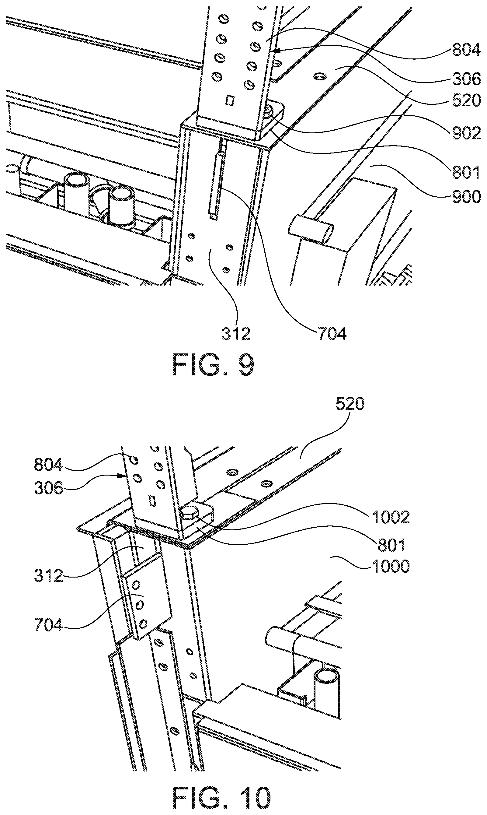 Patent US12410613 Figure 9 – Pre-manufactured load bearing walls for a multi-story building
