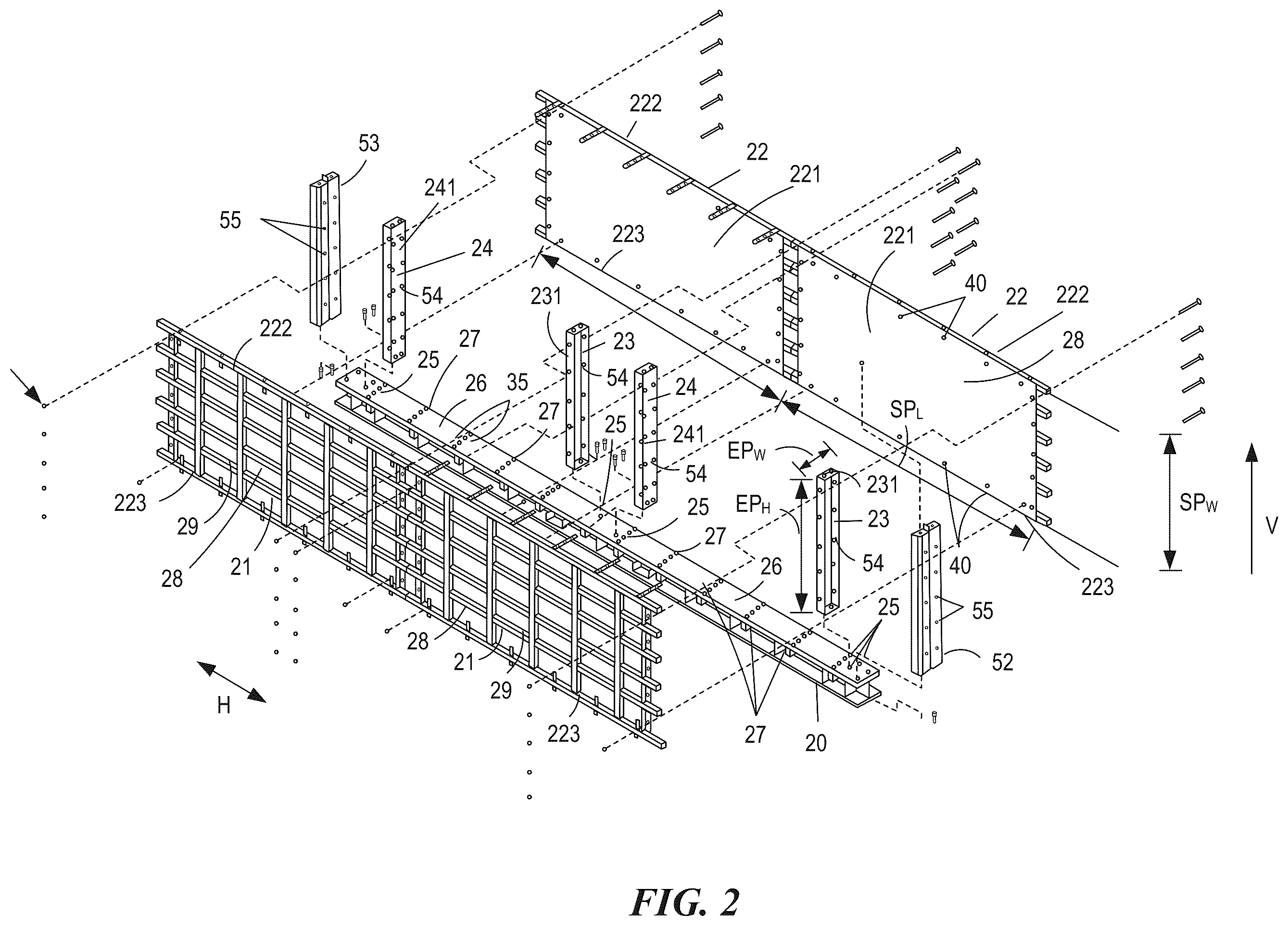 Patent US12410614 Figure 2 – Pre-stressed insulated concrete panels and methods for making and using the same