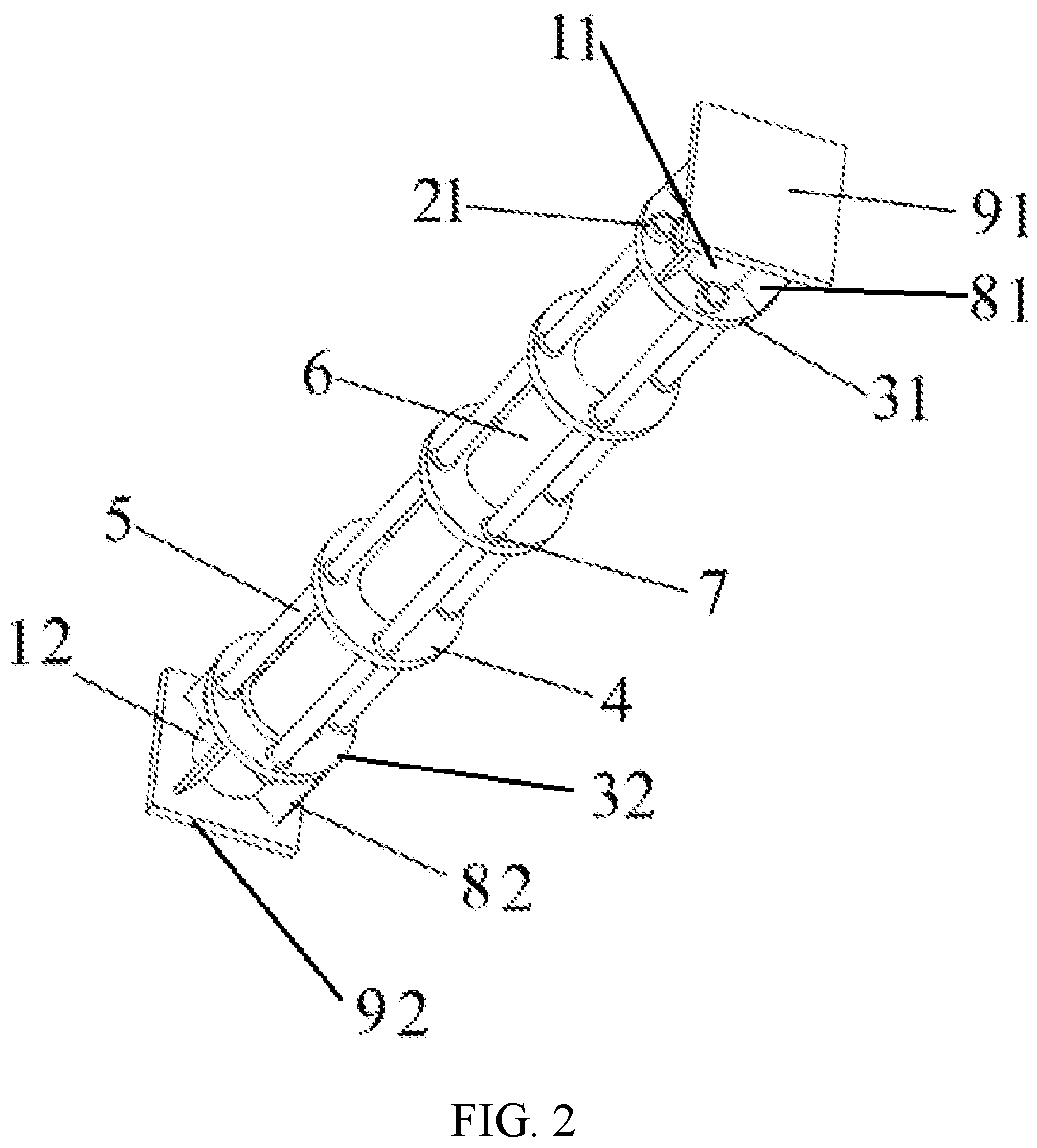 Patent US12410616 Figure 2 – Reinforcement-confined circular steel tube member with enhanced end stiffness