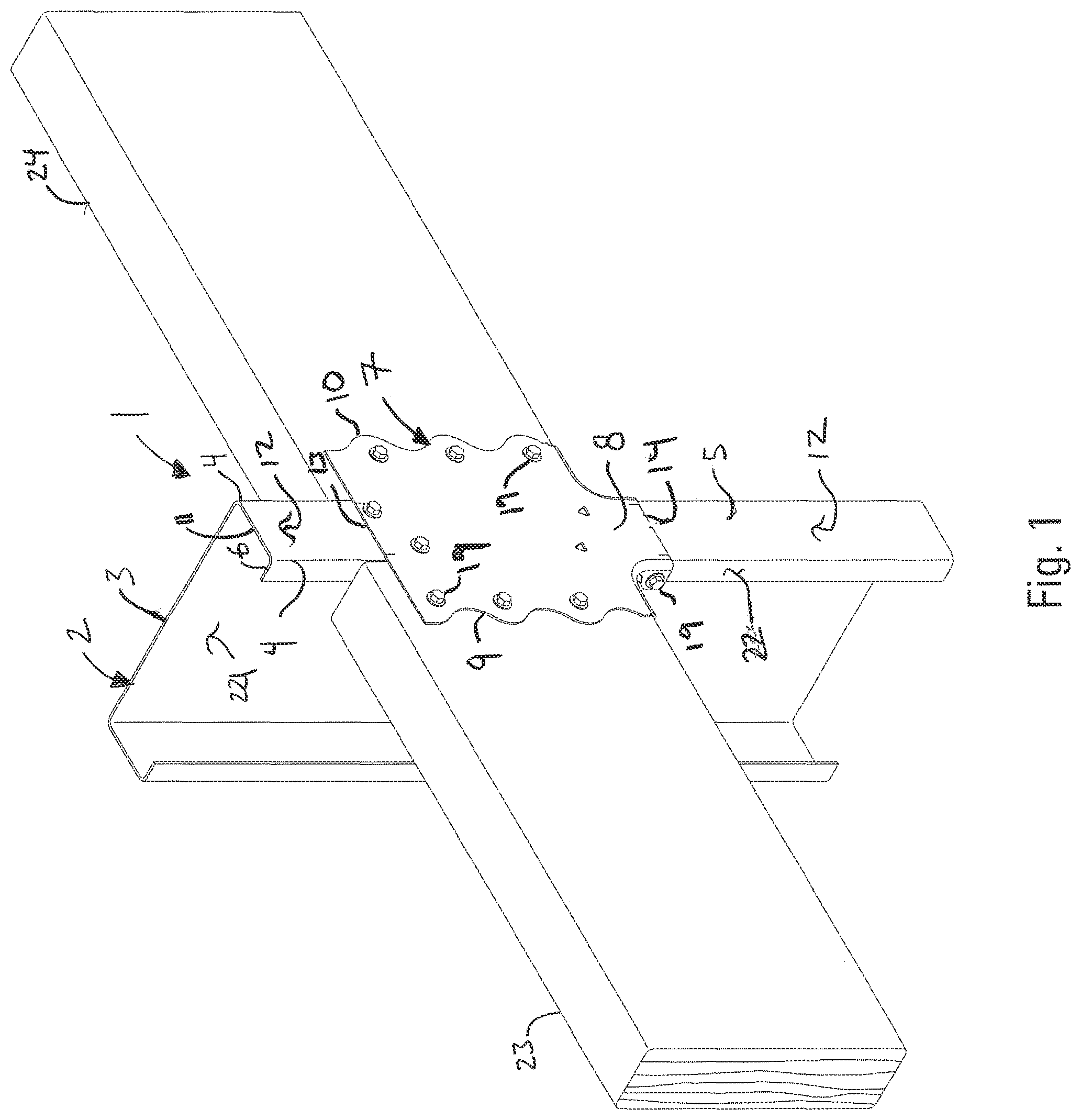 Patent US12410617 Figure 1 – Backing connector