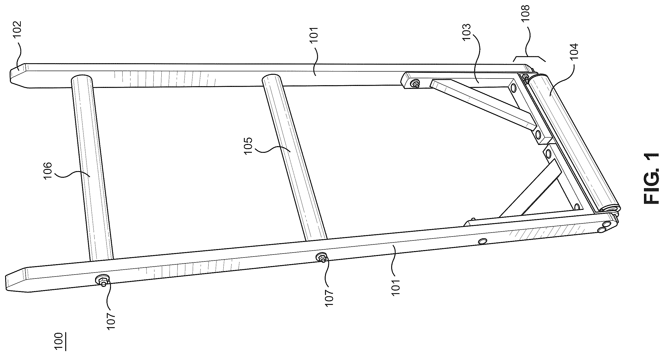 Patent US12410622 Figure 1 – Floor rolling apparatus
