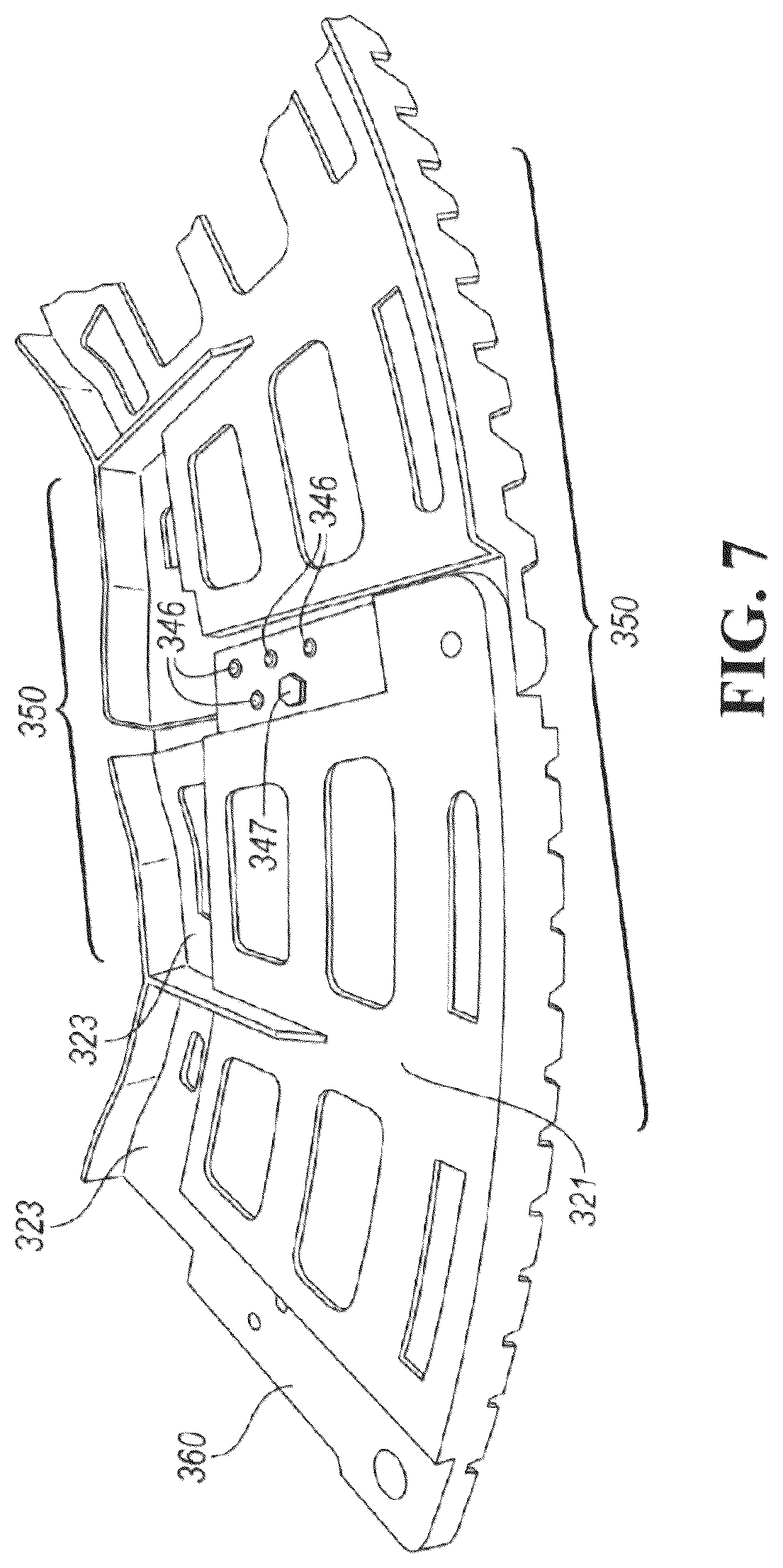 Patent US12410627 Figure 4 – Track system for placing shaped bodies