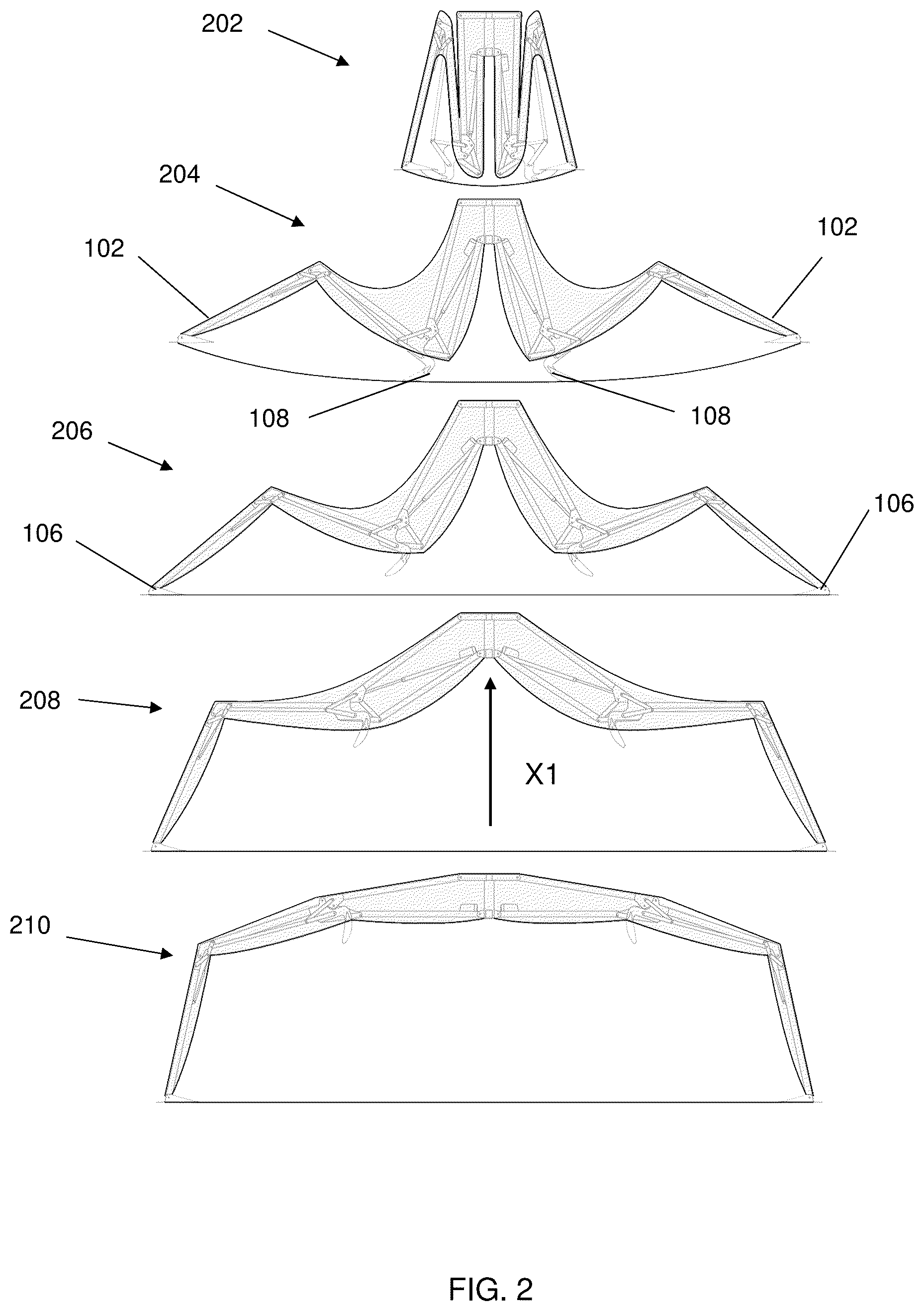 Patent US12410632 Figure 2 – Self-deploying shelter