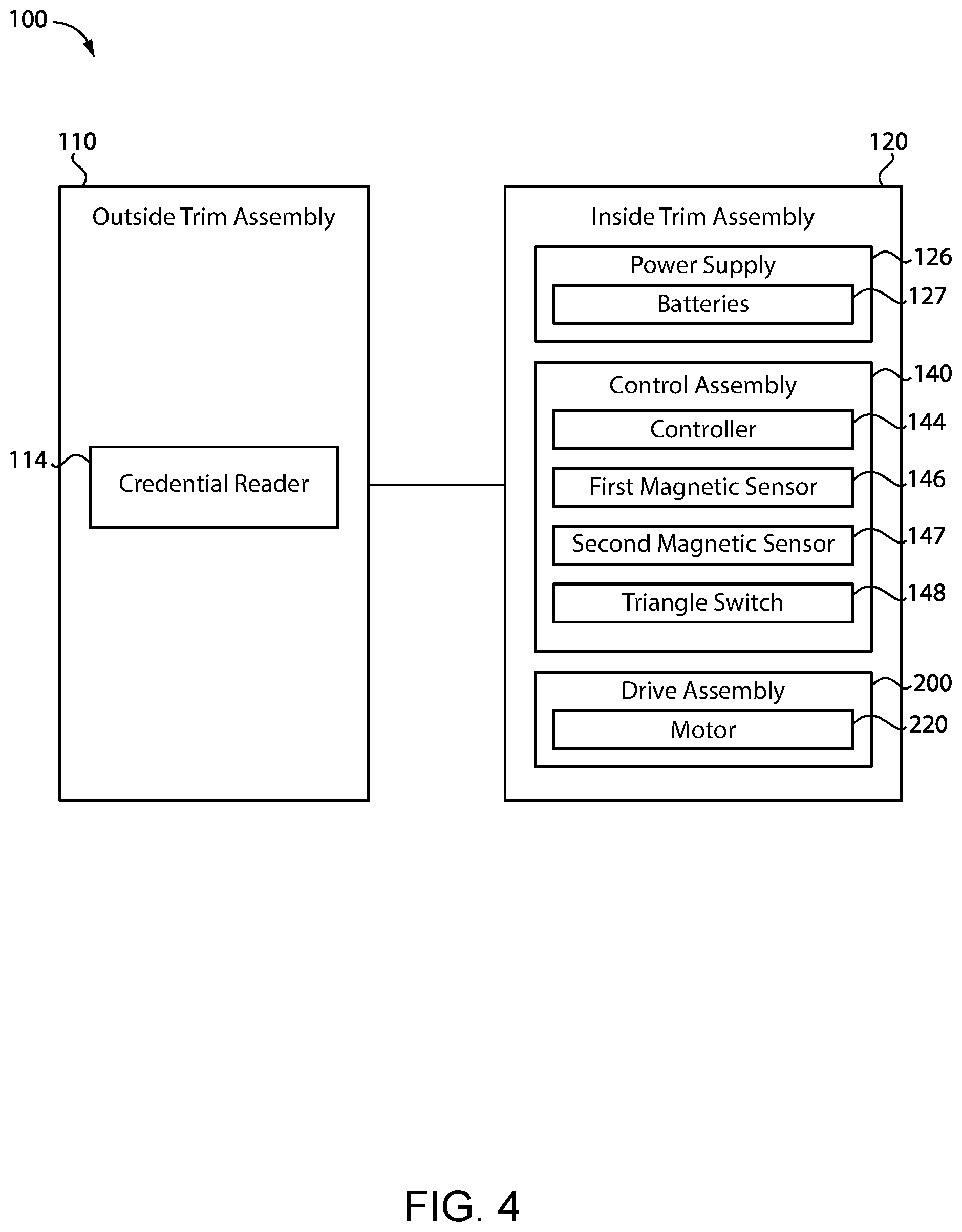 Patent US12410635 Figure 3 – Bolt actuation assembly