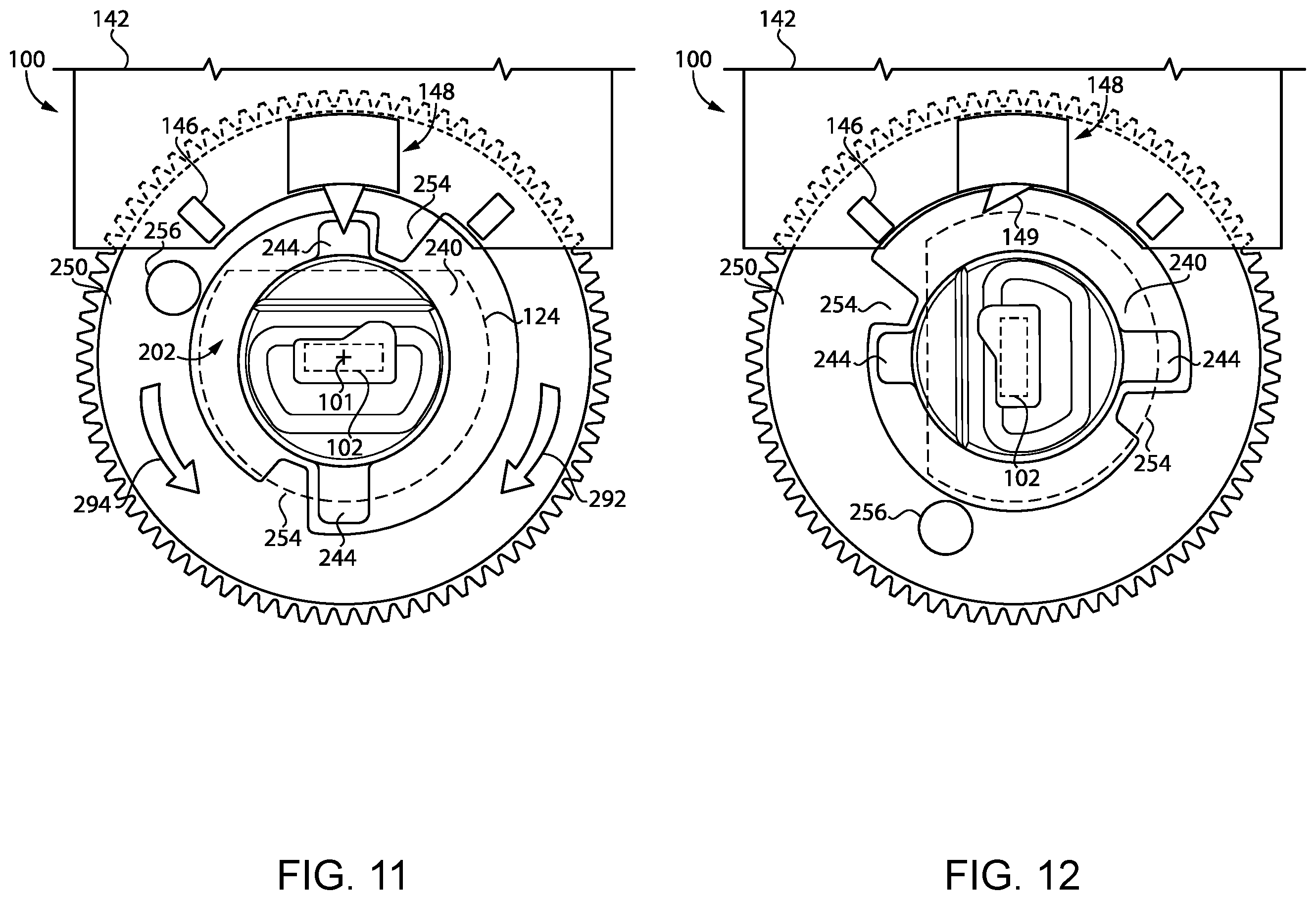 Patent US12410635 Figure 9 – Bolt actuation assembly