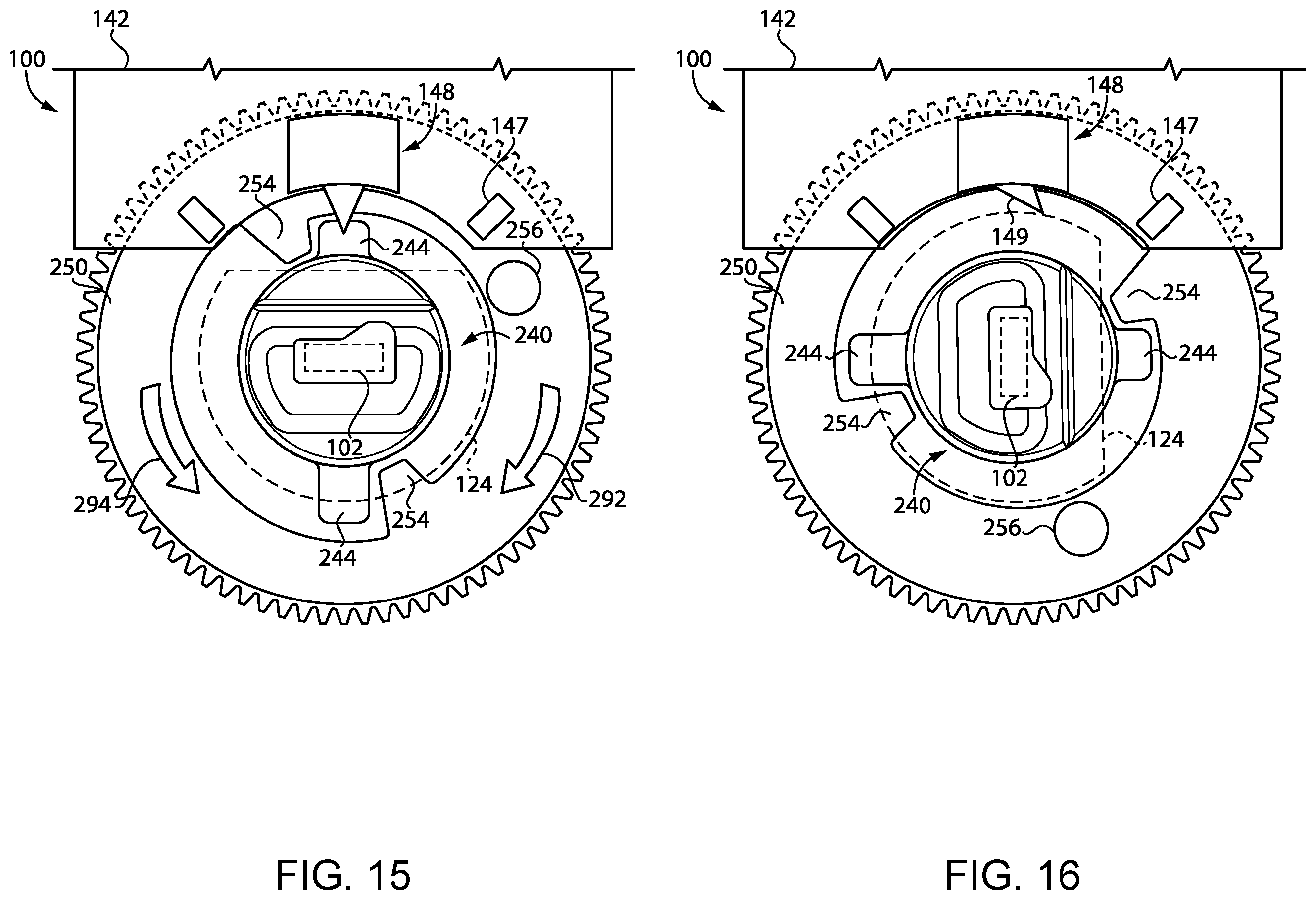 Patent US12410635 Figure 11 – Bolt actuation assembly