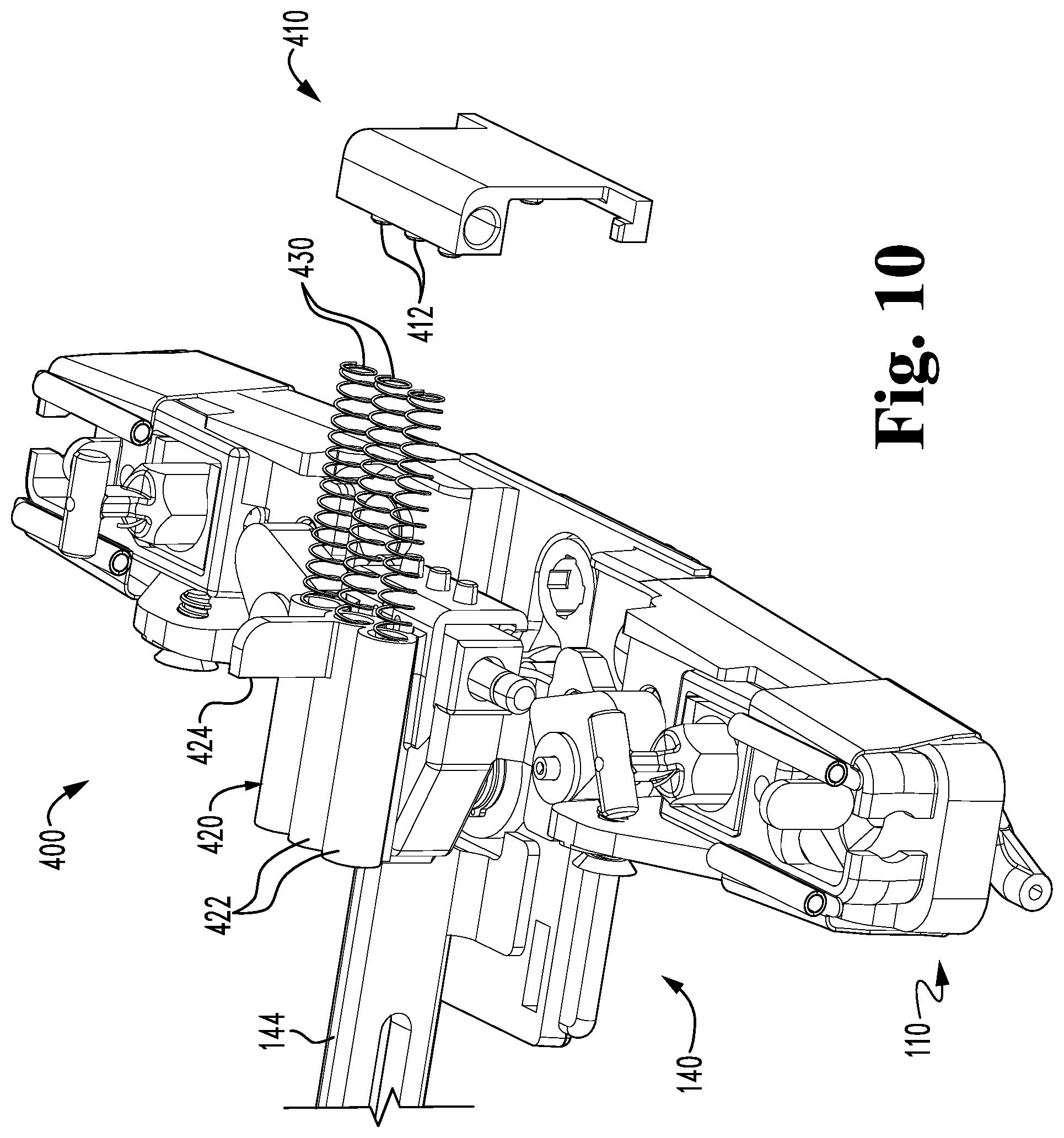 Patent US12410636 Figure 9 – Exit device coordination mechanisms