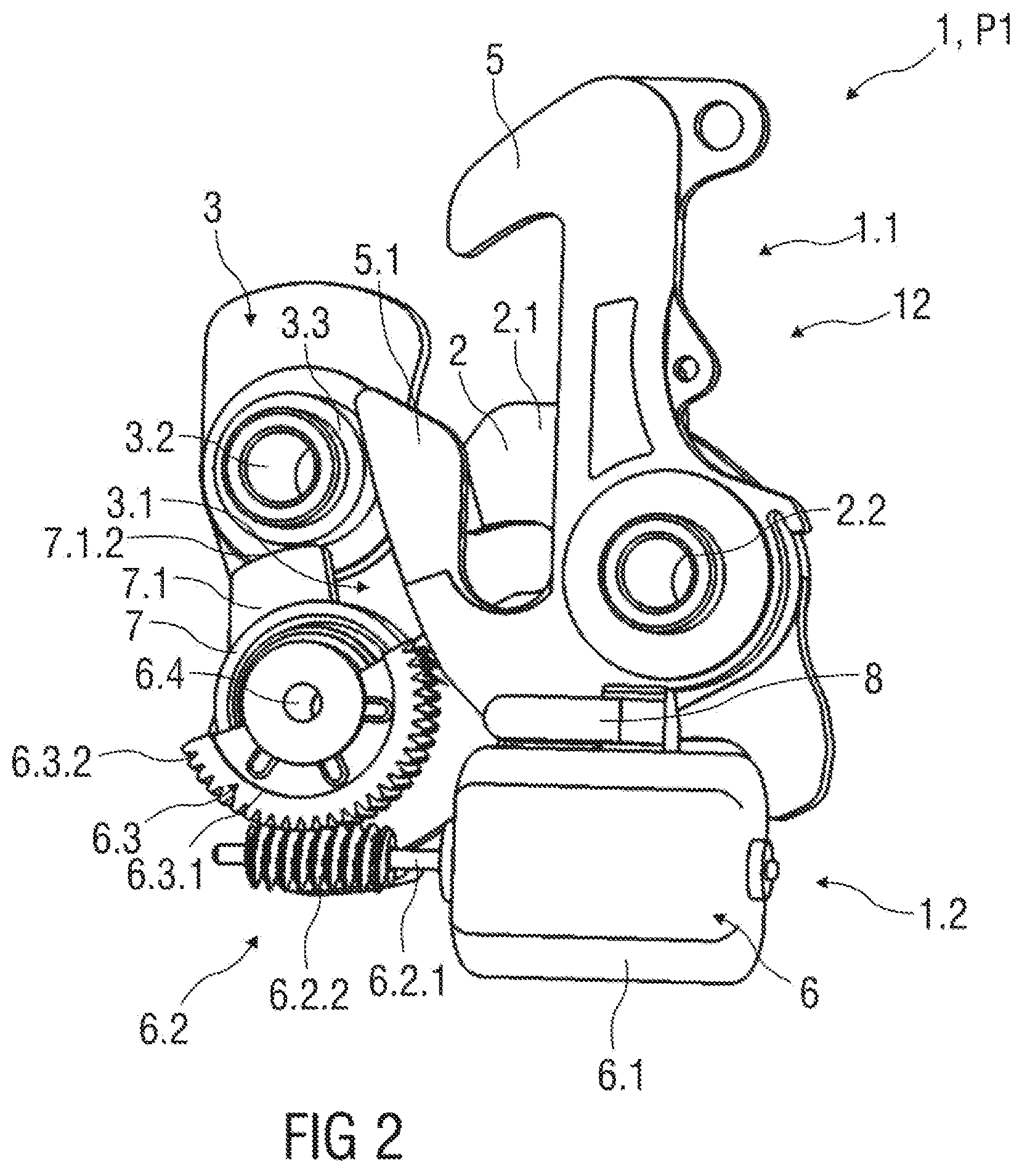 Patent US12410639 Figure 2 – Lock arrangement, in particular for an engine hood of a vehicle