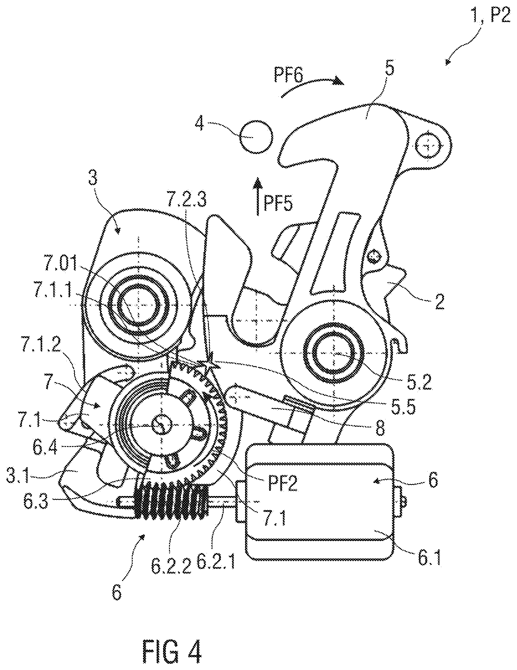 Patent US12410639 Figure 4 – Lock arrangement, in particular for an engine hood of a vehicle