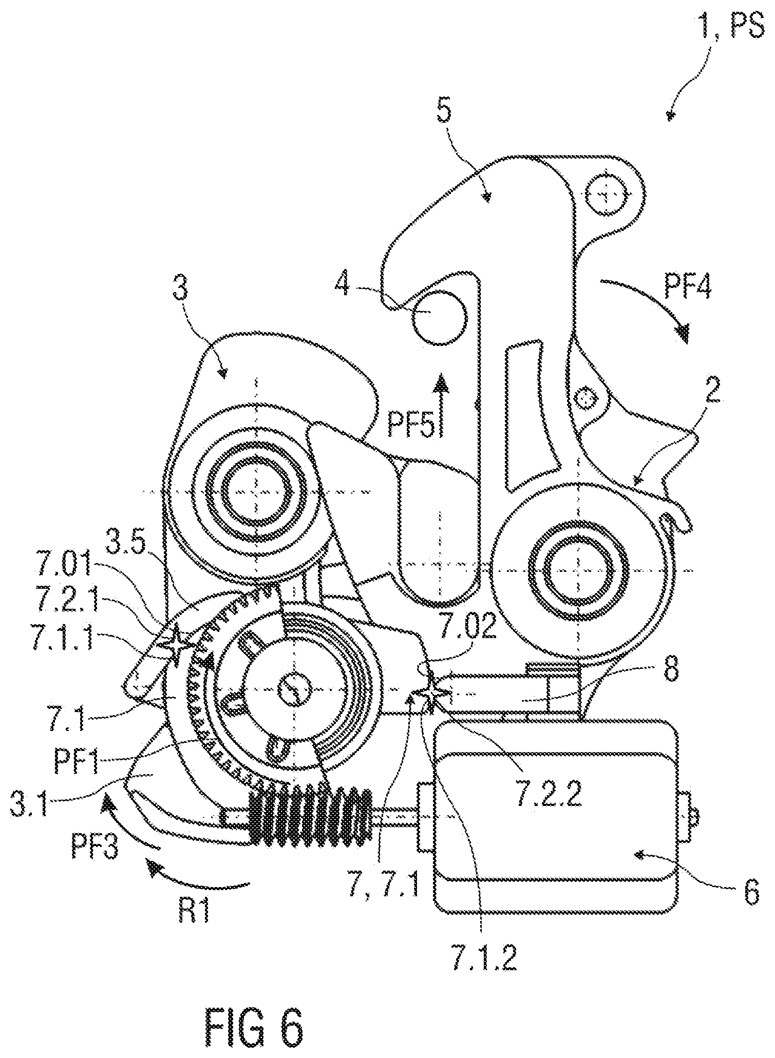 Patent US12410639 Figure 6 – Lock arrangement, in particular for an engine hood of a vehicle