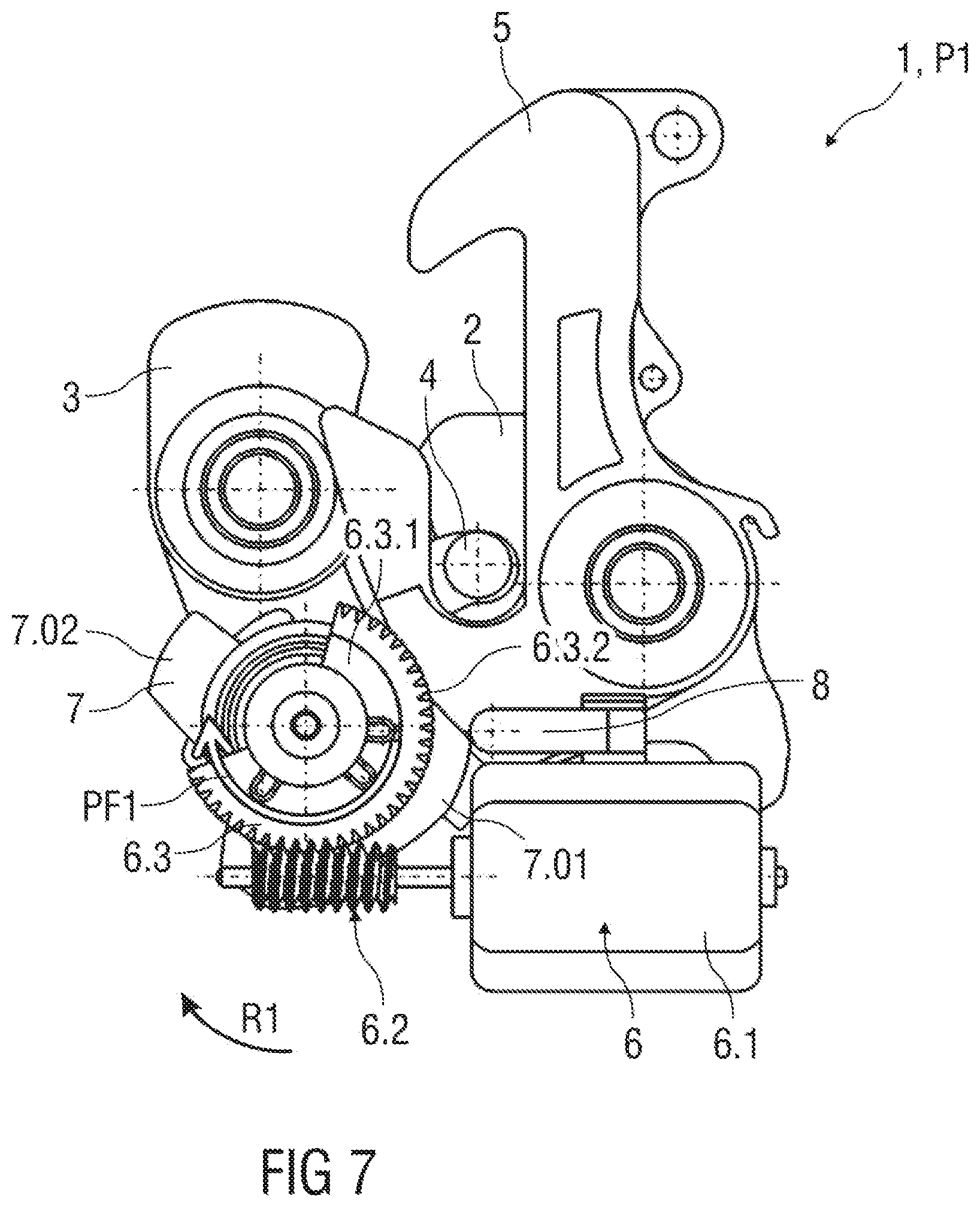Patent US12410639 Figure 7 – Lock arrangement, in particular for an engine hood of a vehicle