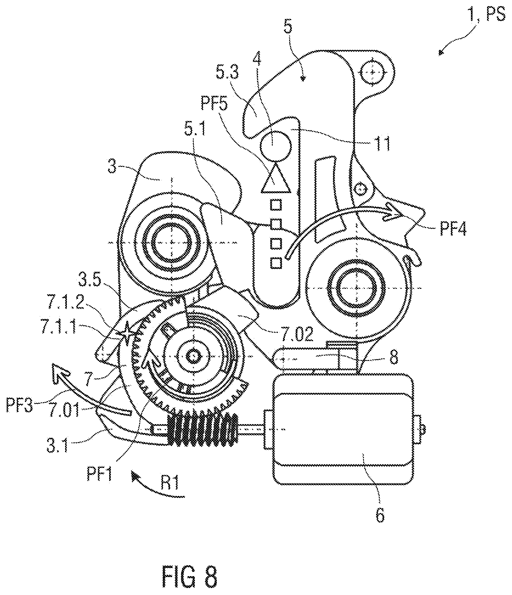 Patent US12410639 Figure 8 – Lock arrangement, in particular for an engine hood of a vehicle
