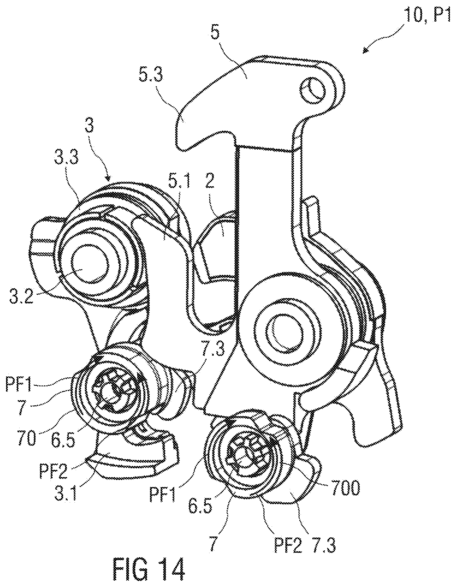 Patent US12410639 Figure 14 – Lock arrangement, in particular for an engine hood of a vehicle