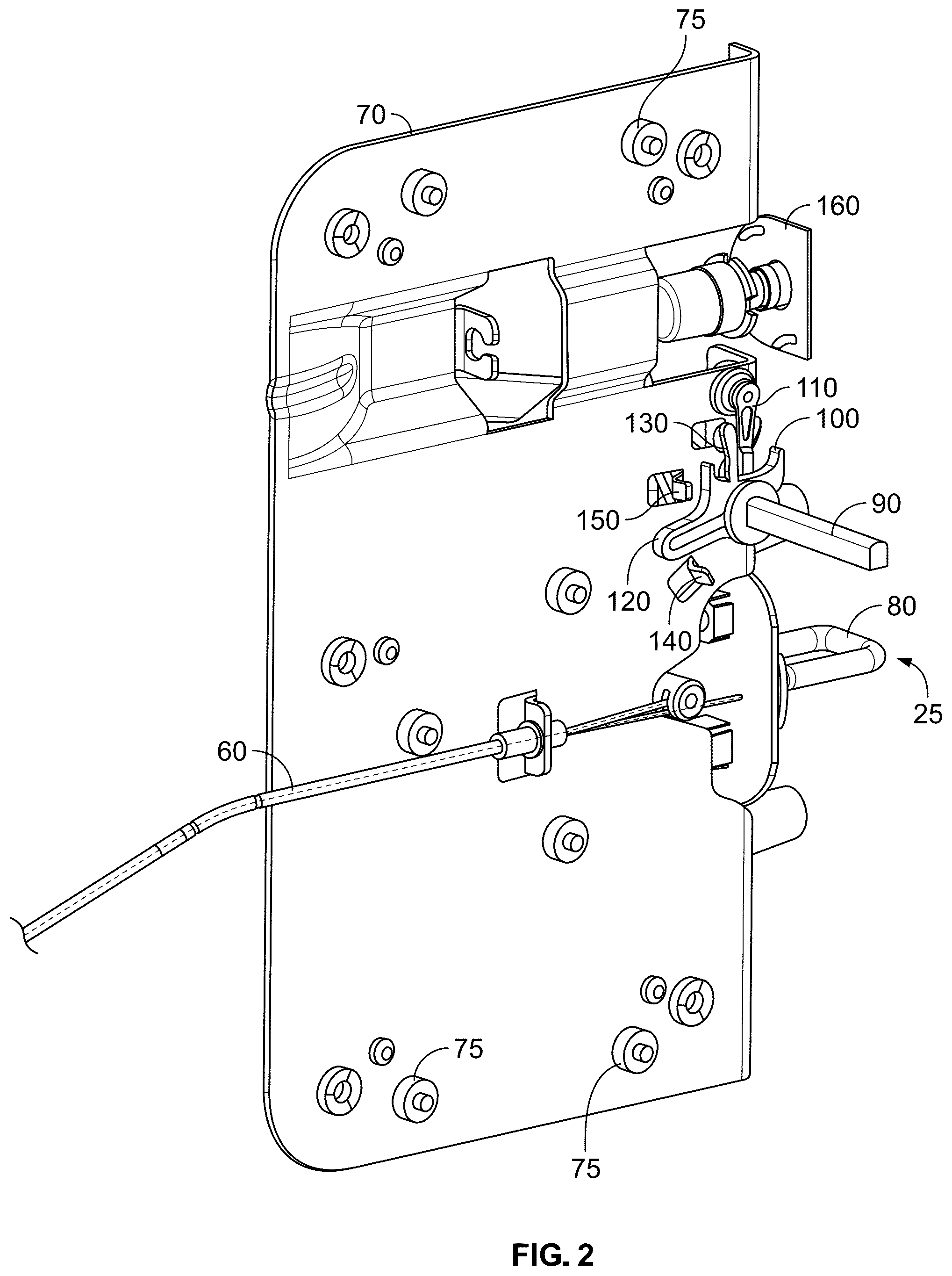 Patent US12410641 Figure 2 – Door having integrated opening and closing mechanisms