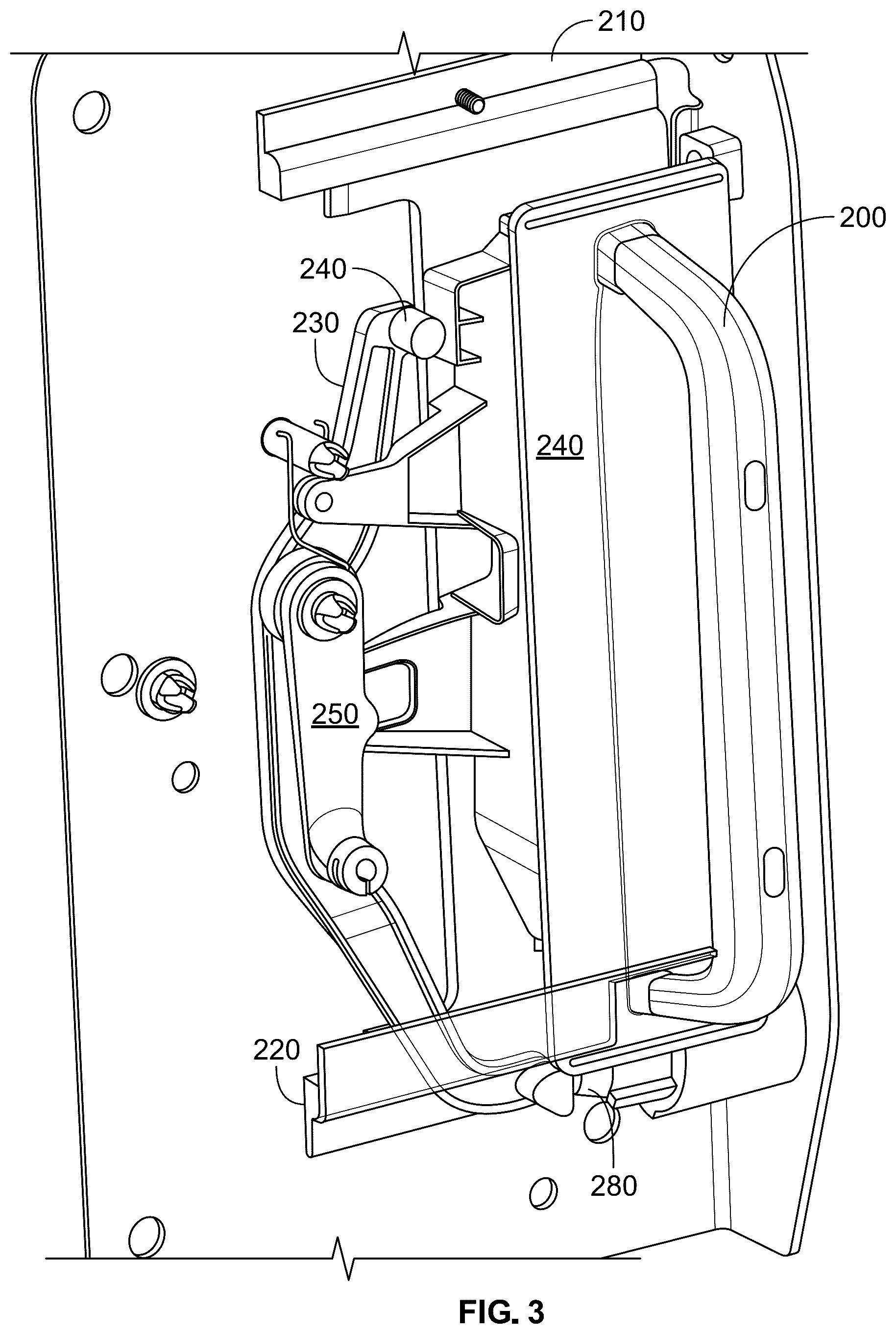 Patent US12410641 Figure 3 – Door having integrated opening and closing mechanisms