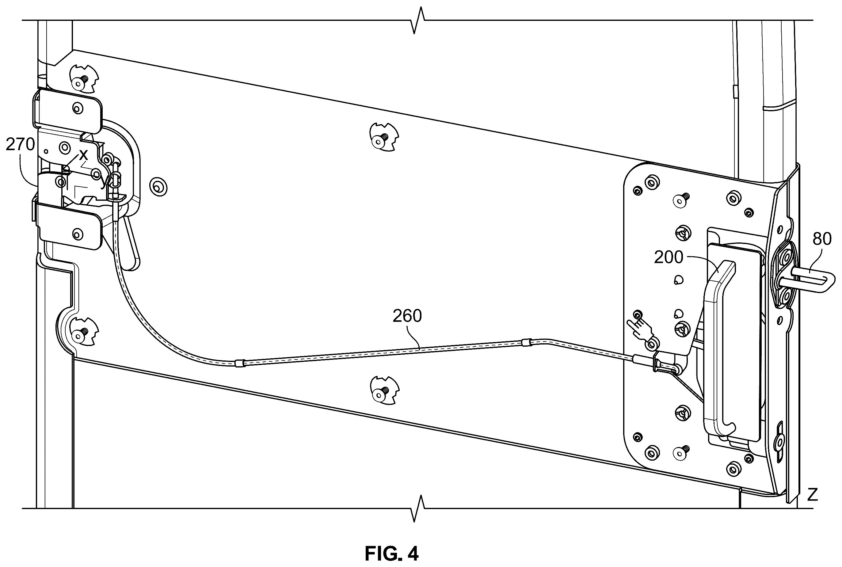 Patent US12410641 Figure 4 – Door having integrated opening and closing mechanisms